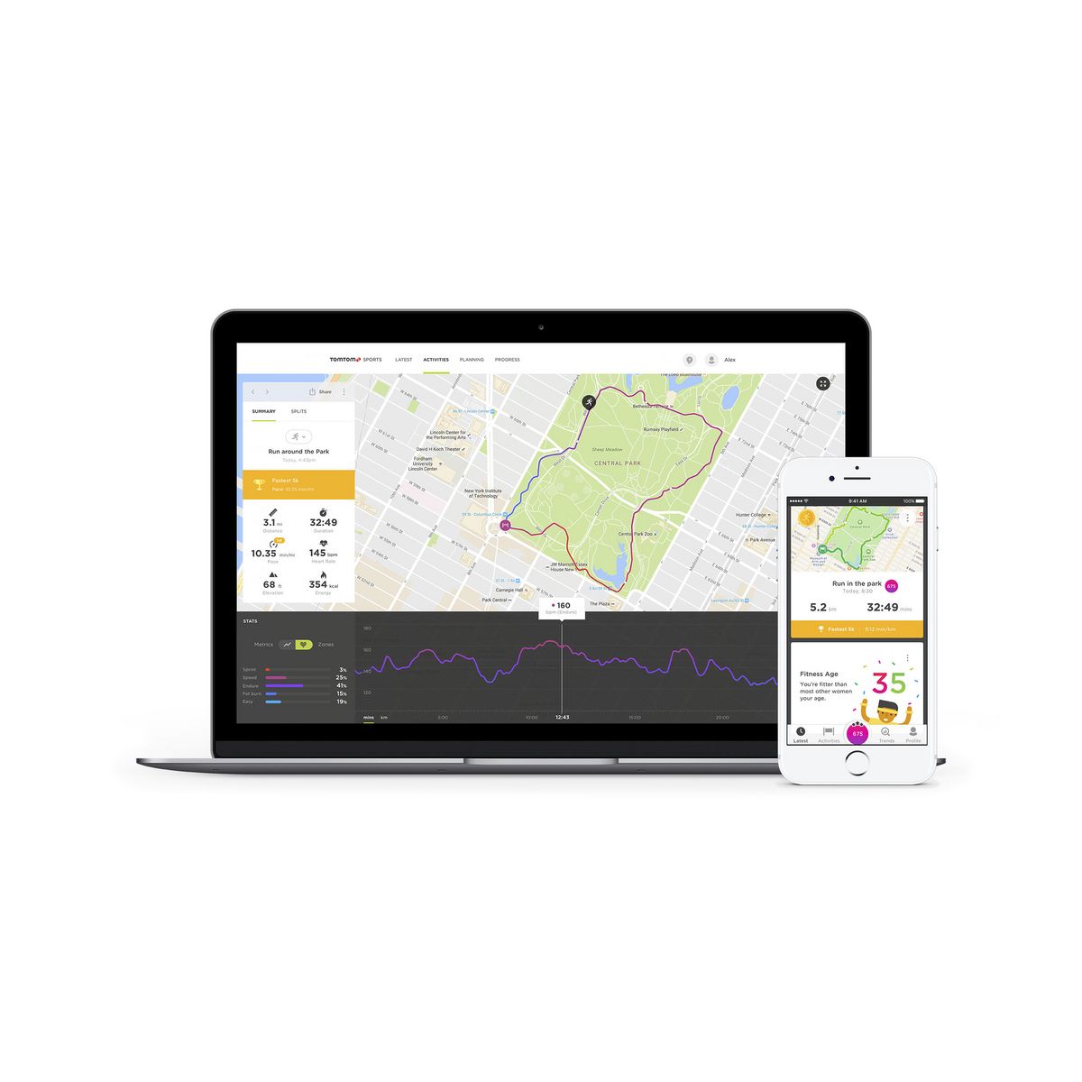 TOMTOM Montre connectée - Spark 3 Cardio - Noir - Taille Fin - Bluetooth