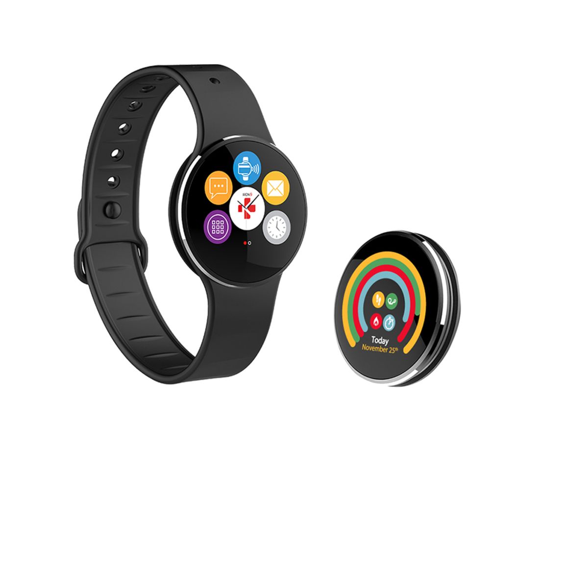 MYKRONOZ Bracelet connecté - ZeCircle 2 - Bluetooth - Noir