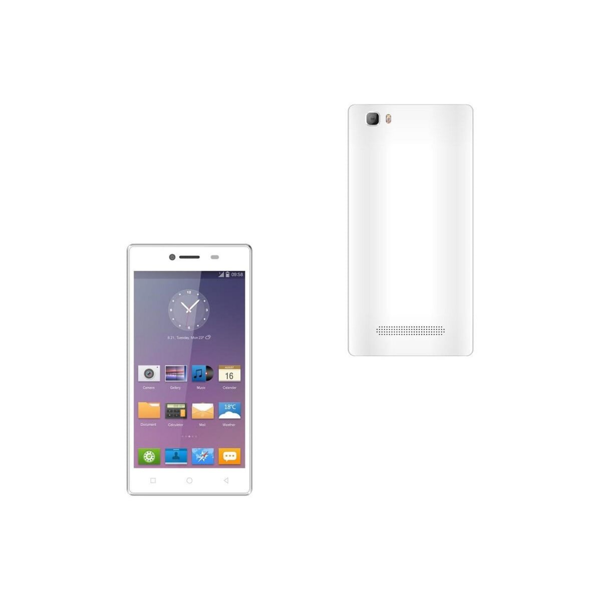 QILIVE Smartphone 874460 - 16 Go - 5 pouces - Blanc