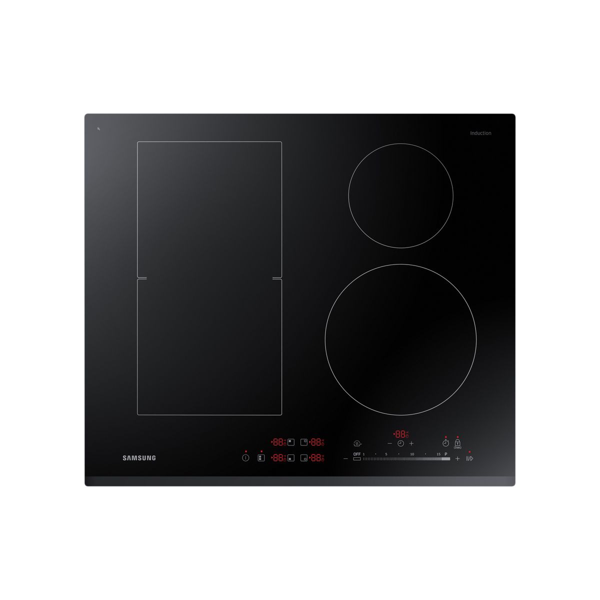 SAMSUNG Table de cuisson à induction NZ64K5747BK/EF, 60 cm, 4 Foyers