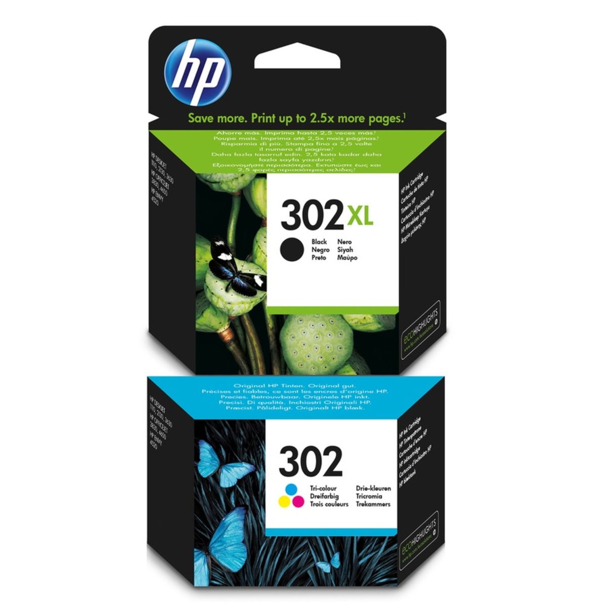 HP Cartouche D encre Hp HP 302 XL NOIRE 302 3 COULEURS Pas Cher 