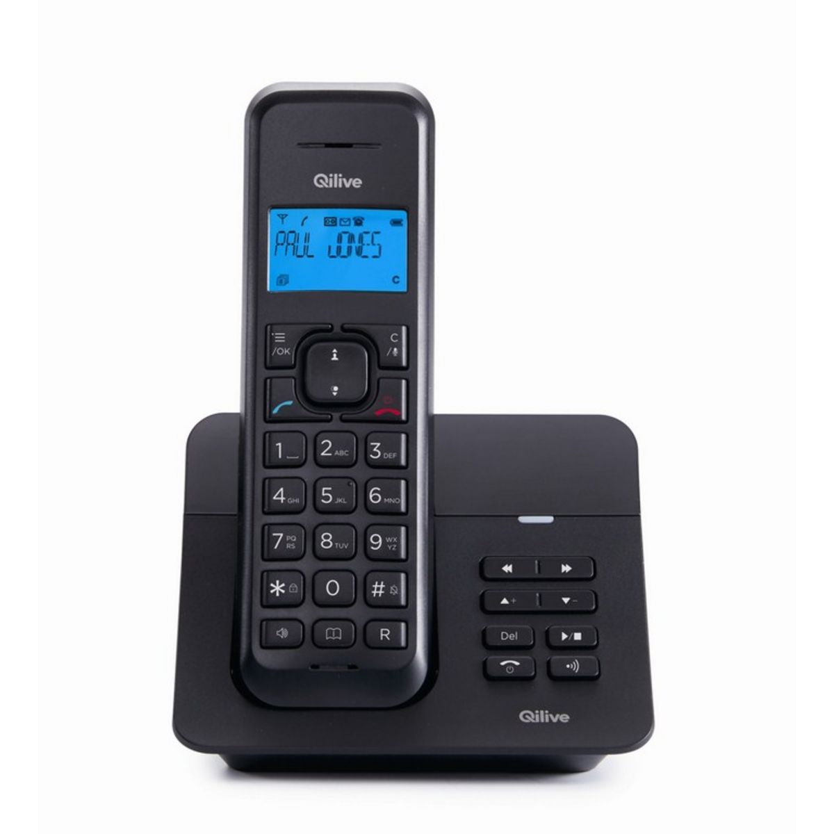 QILIVE Téléphone fixe - 871464 - Noir - Répondeur