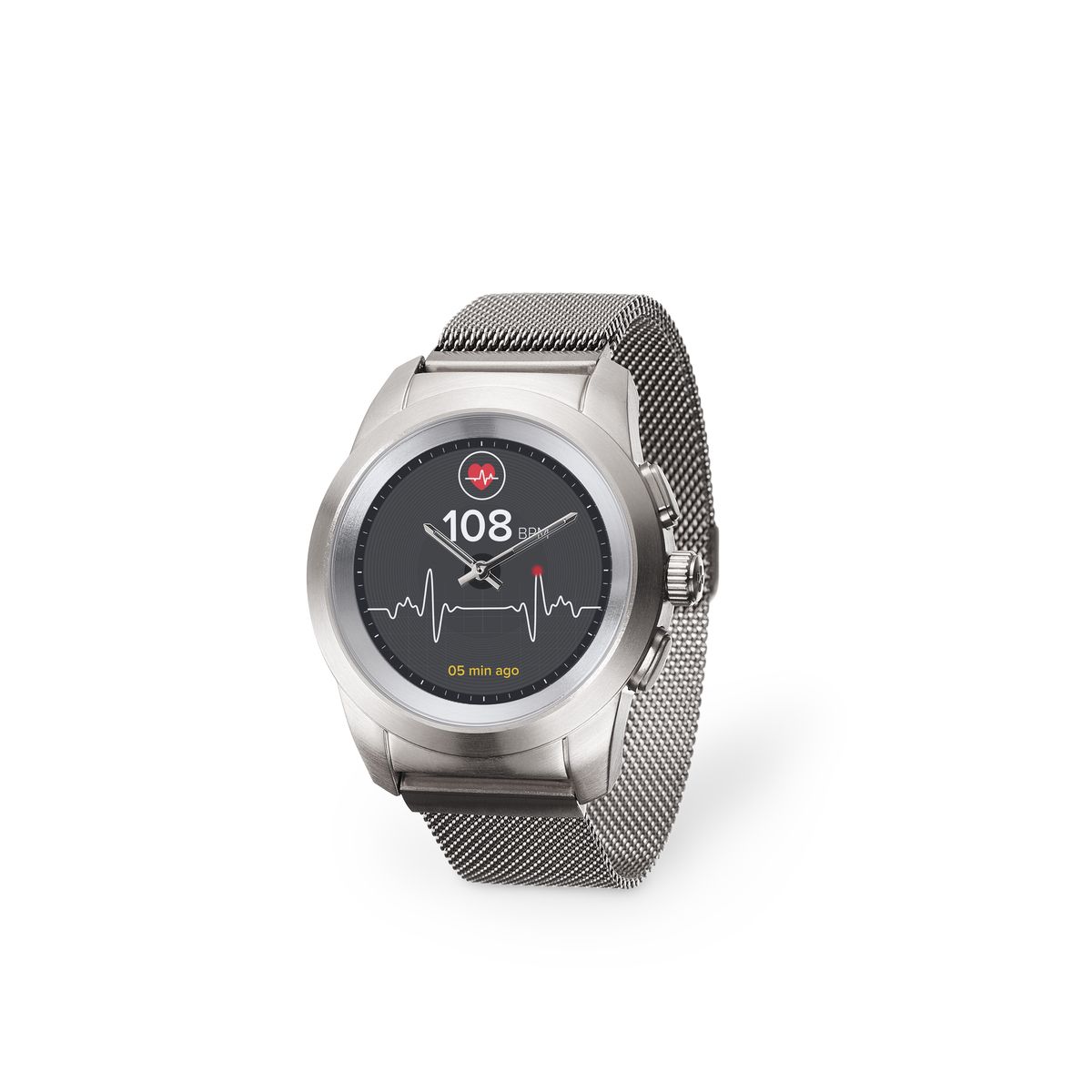 KRONOZ Montre connectée - Hybride ZeTime - Bluetooth - Argent