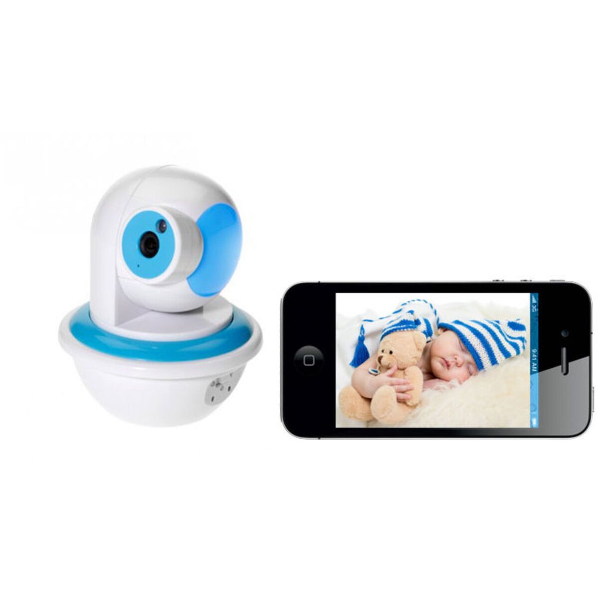 KONIX Camera IP MySmart Babyphone Bleu Wifi