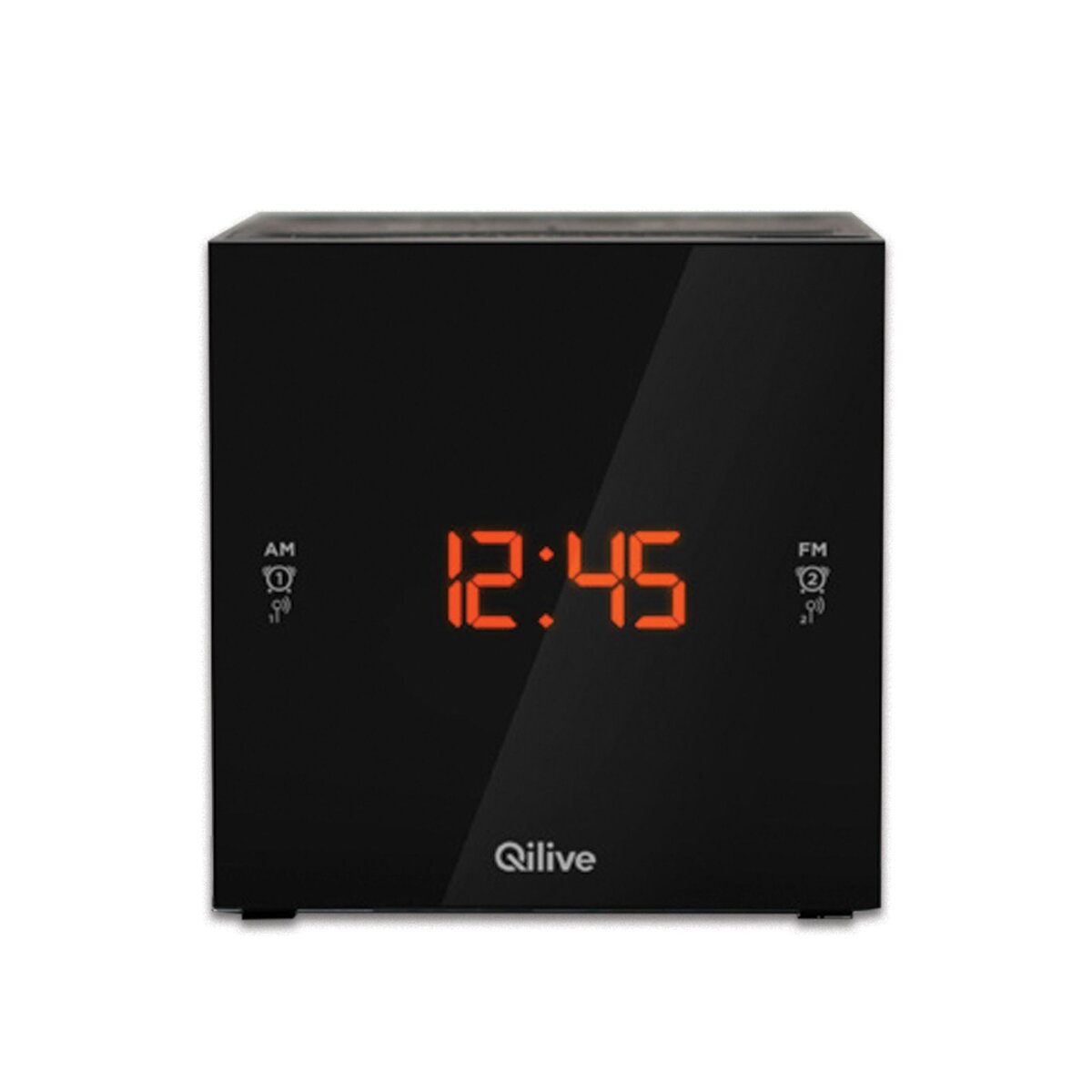 QILIVE Radio réveil Noir Cubic Clock Q.1389 pas cher Auchan.fr
