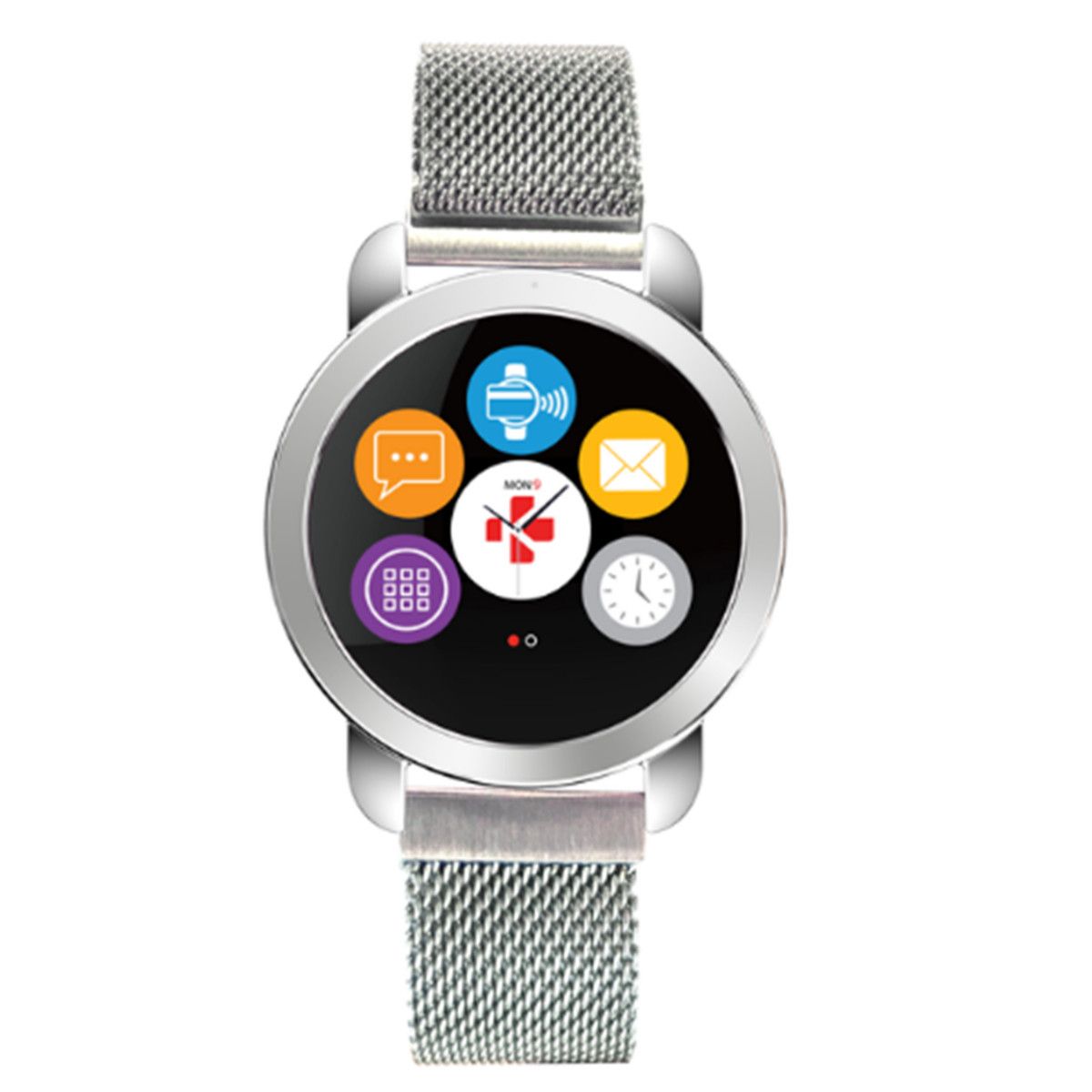 MYKRONOZ Montre connectée - ZeCircle2 - Bluetooth - Argent
