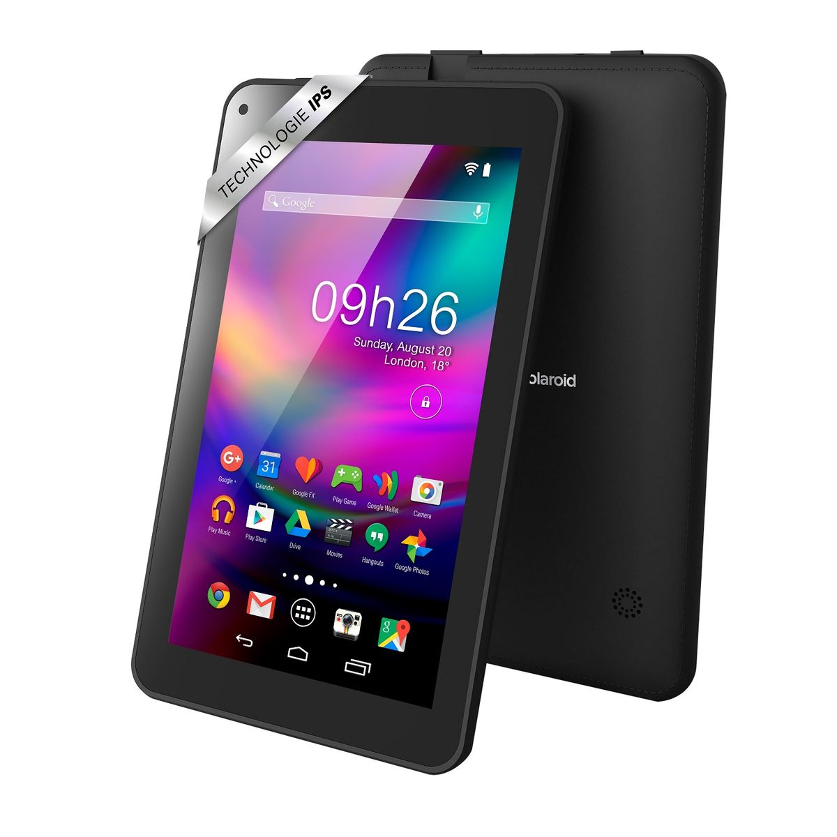 POLAROID Tablette Bundle Infinite+ avec casque audio 8 Go - Noir
