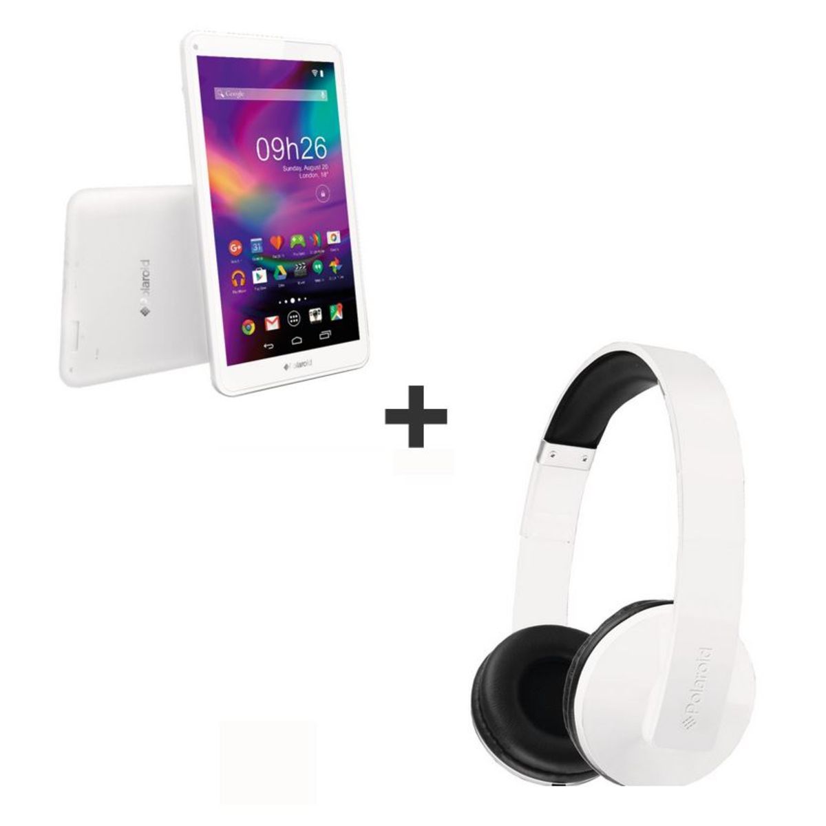 POLAROID Tablette Bundle Infinite+ avec casque audio 8 Go - Blanc
