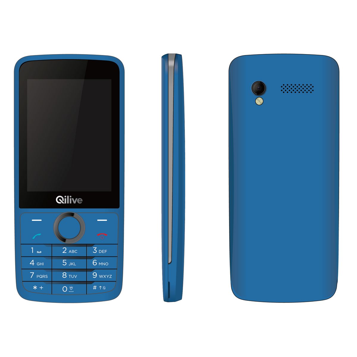 QILIVE Téléphone portable BIG SCREEN 888807 - Double SIM - Bleu