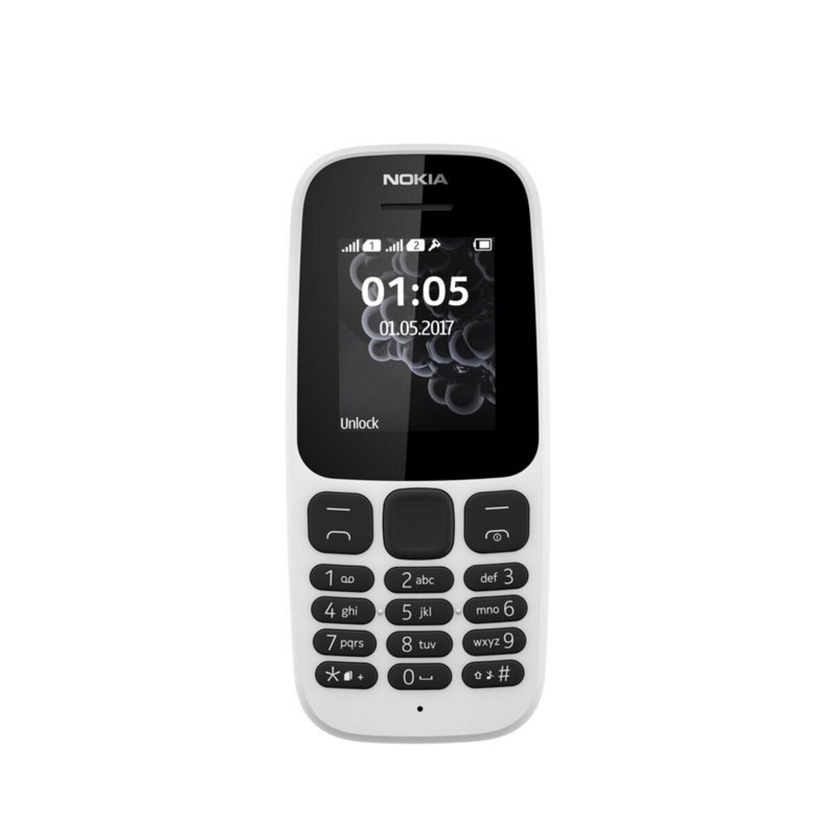NOKIA Téléphone mobile - Nokia 105 - Blanc - Double SIM