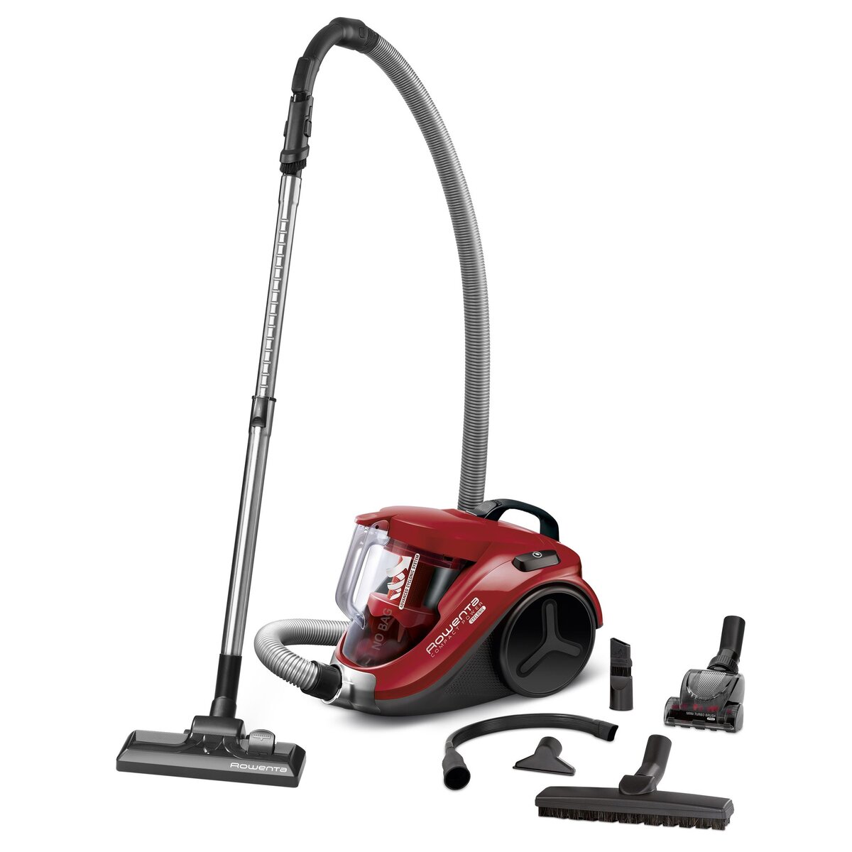 ROWENTA Aspirateur sans sac RO3798EA Rouge pas cher Auchan.fr