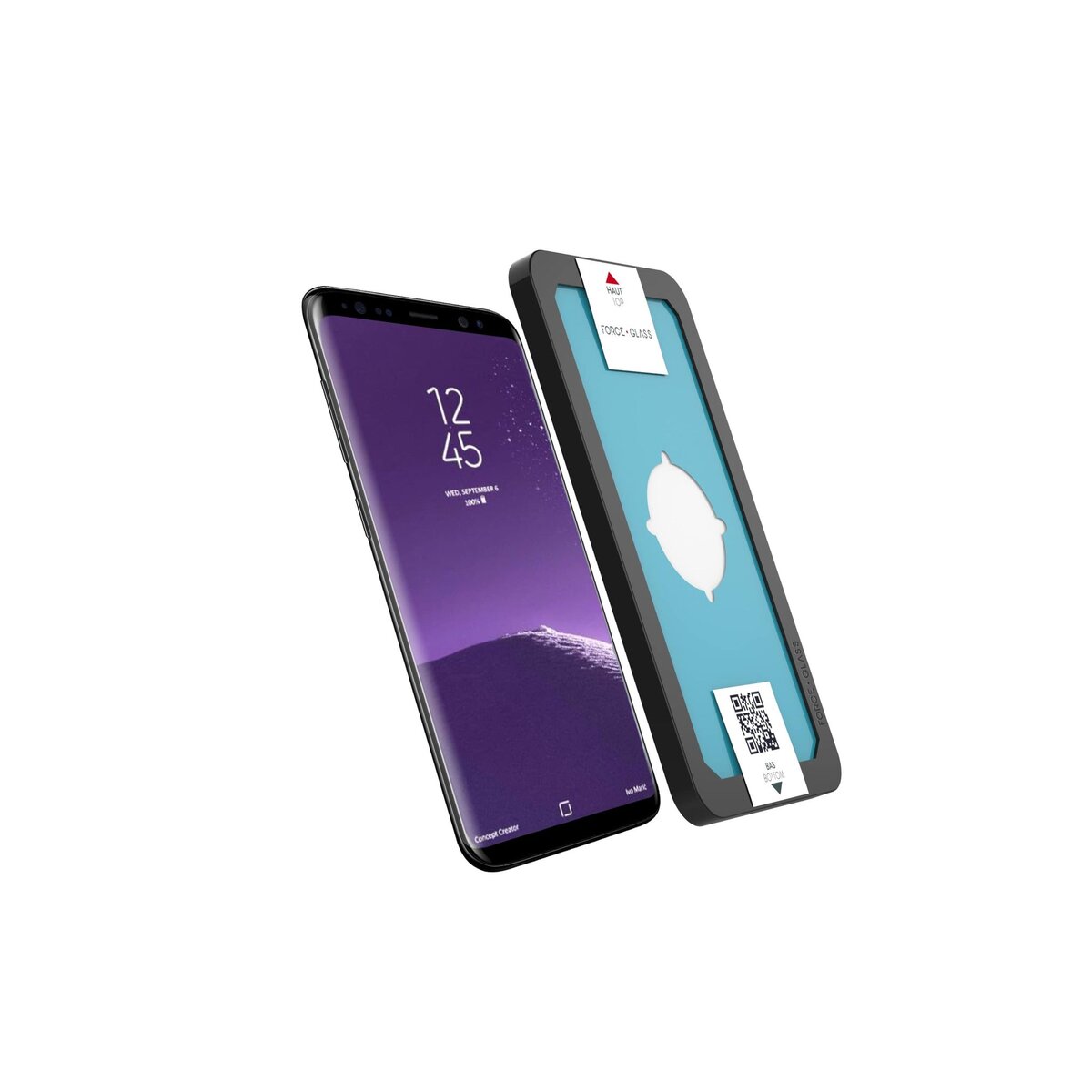 FORCEGLASS Protection d'écran en verre trempé pour Galaxy Note 8 - Transparent