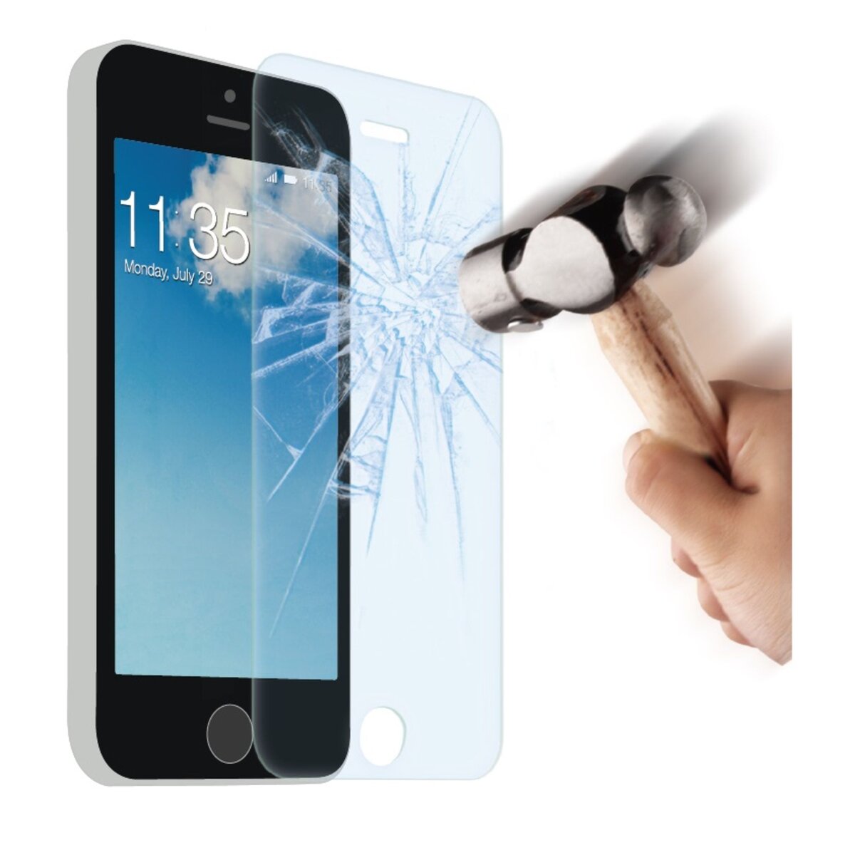 QILIVE QILIVE - Protection Écran Verre Trempé pour iPhone 6+/6S+