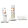 GIGASET Téléphone sans fil - E370 DUO - Répondeur - Blanc
