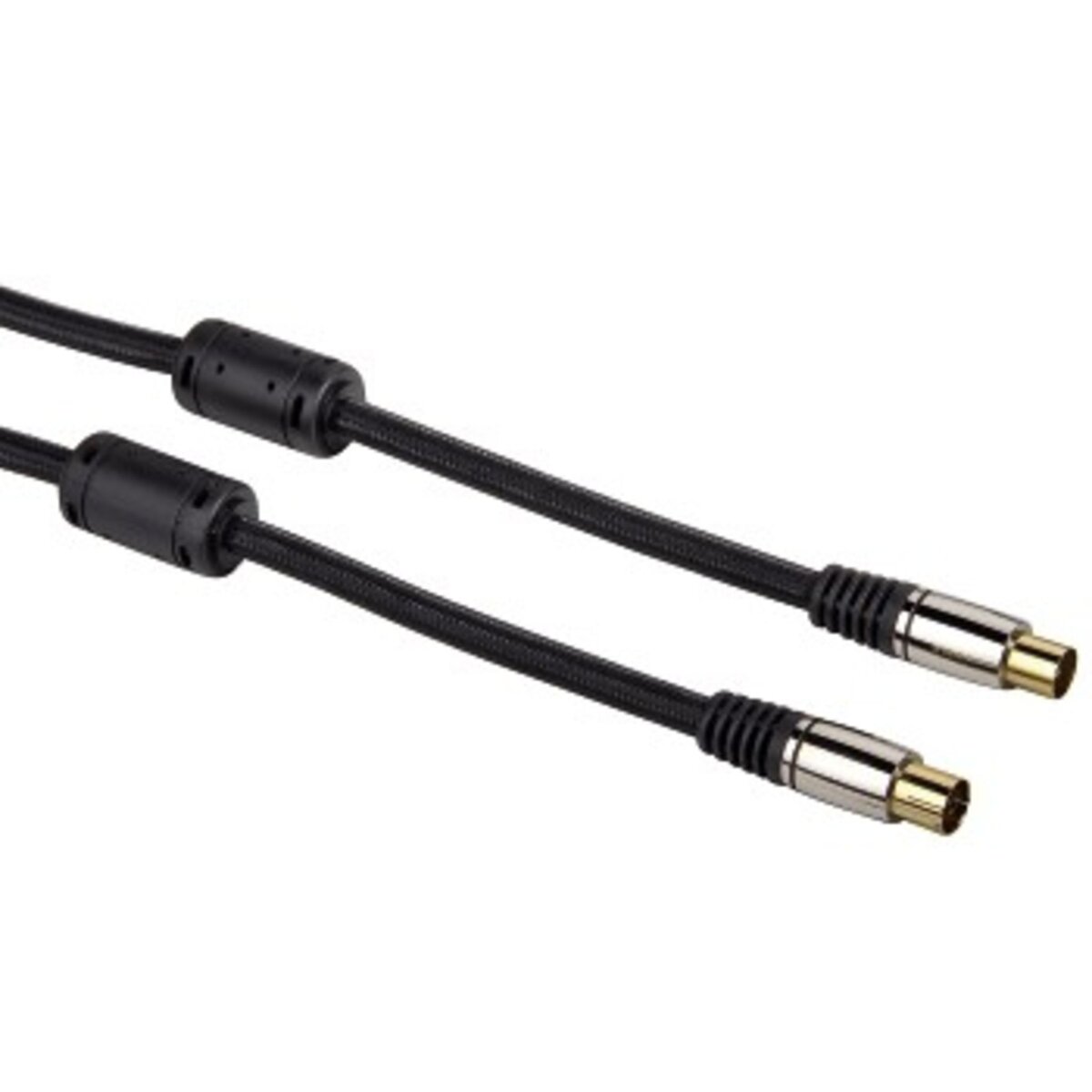THOMSON Câble d'antenne coaxial - Noir - Connectique audio vidéo