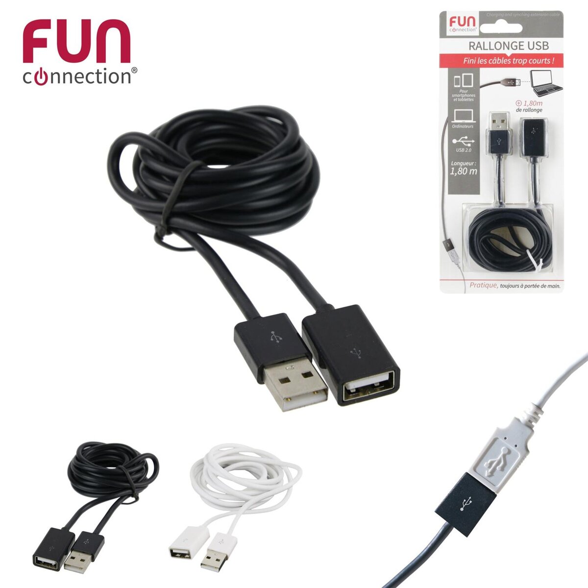 CMP Cable de rallonge recharge USB - HT1405