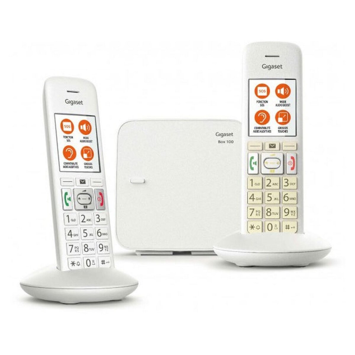 GIGASET Téléphone fixe - E370 DUO - Blanc
