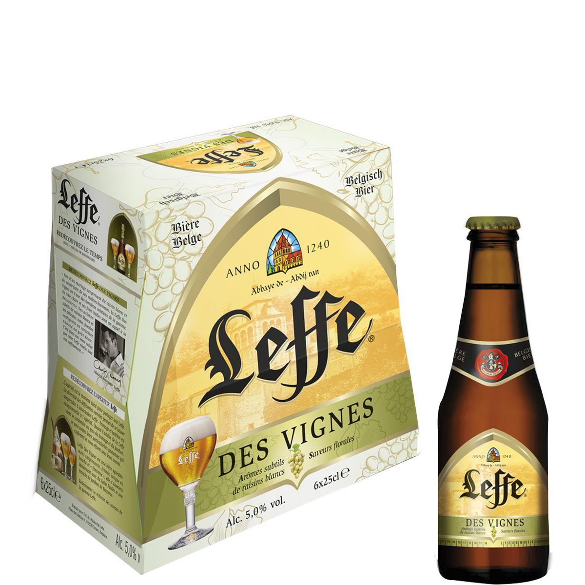 LEFFE Abbaye de Leffe bière des vignes 5° -6x25cl