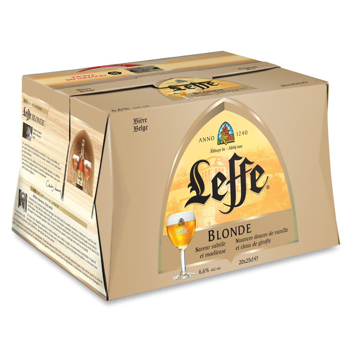 LEFFE Leffe bière blonde 6,6°-20x25cl