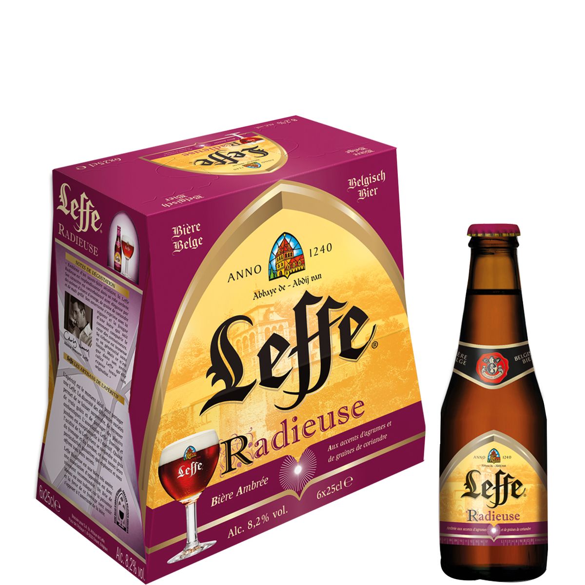 LEFFE Abbaye de Leffe radieuse 8.2° -6x25cl