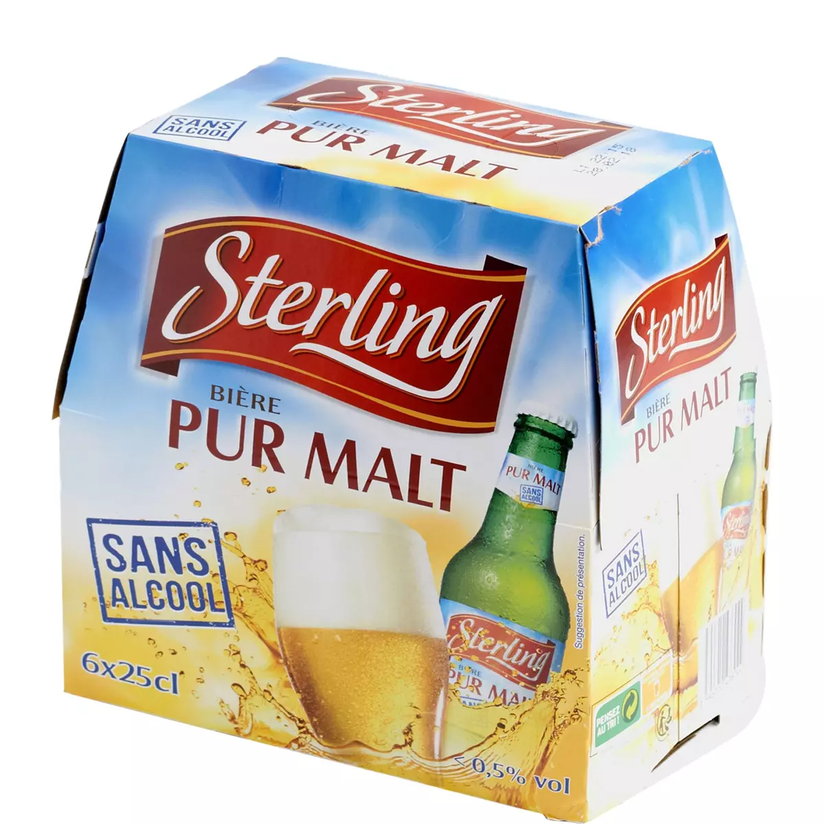 STERLING Sterling Bière blonde sans alcool 0,5% bouteilles 6x25cl 6x25cl