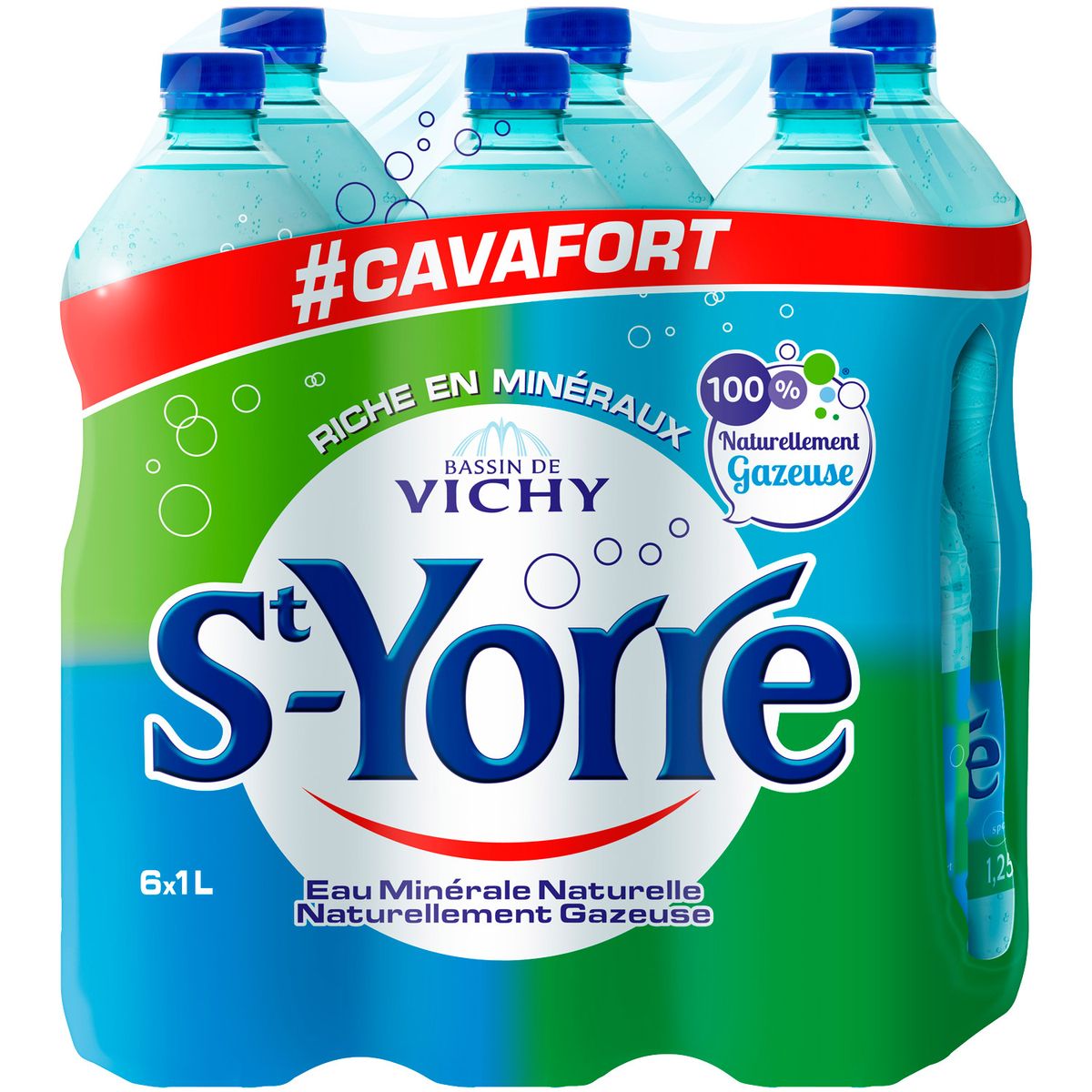 VICHY ST YORRE Eau minérale naturelle gazeuse 6x1l