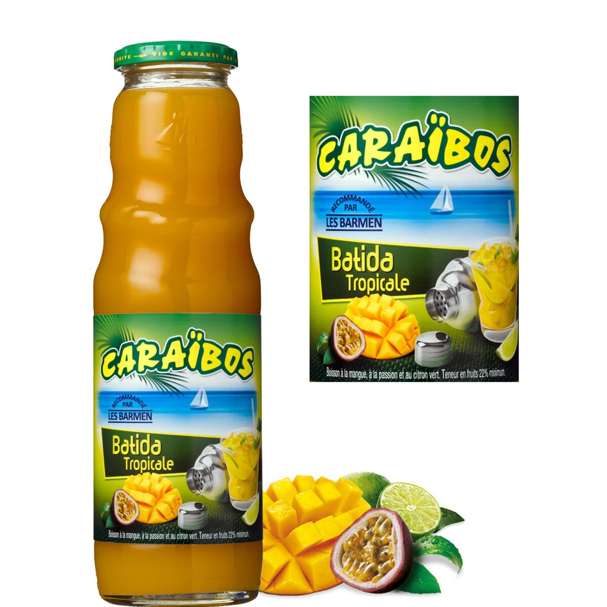 CARAIBOS Cocktail sans alcool batida tropicale 75cl