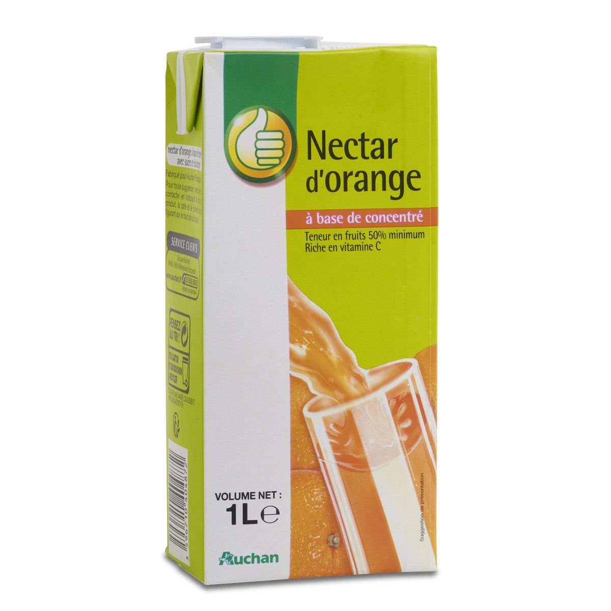 POUCE Pouce nectar d'orange en brique 1l