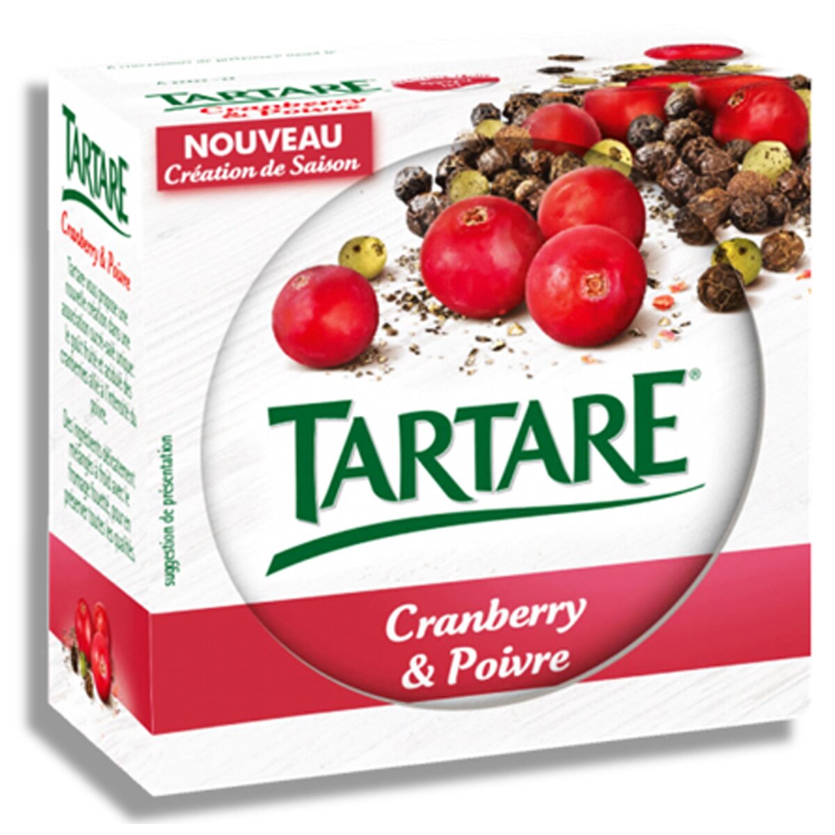 TARTARE Tartare fromage frais cranberry et poivre 150g