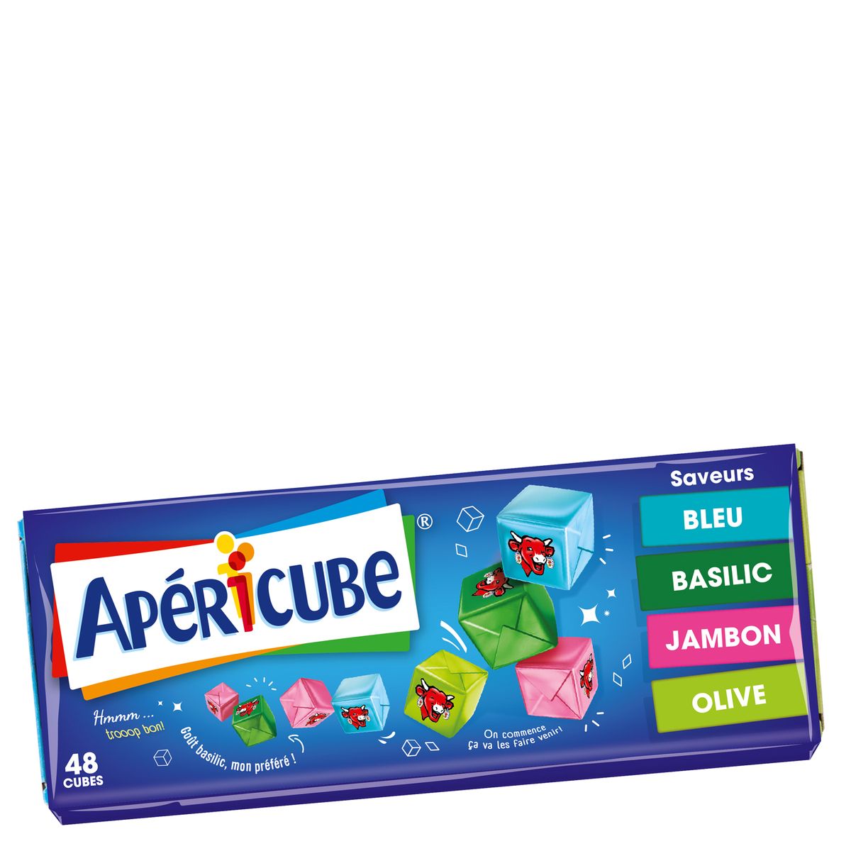 APERICUBE Apéricube cocktail bleu basilic jambon olive x48 -250g