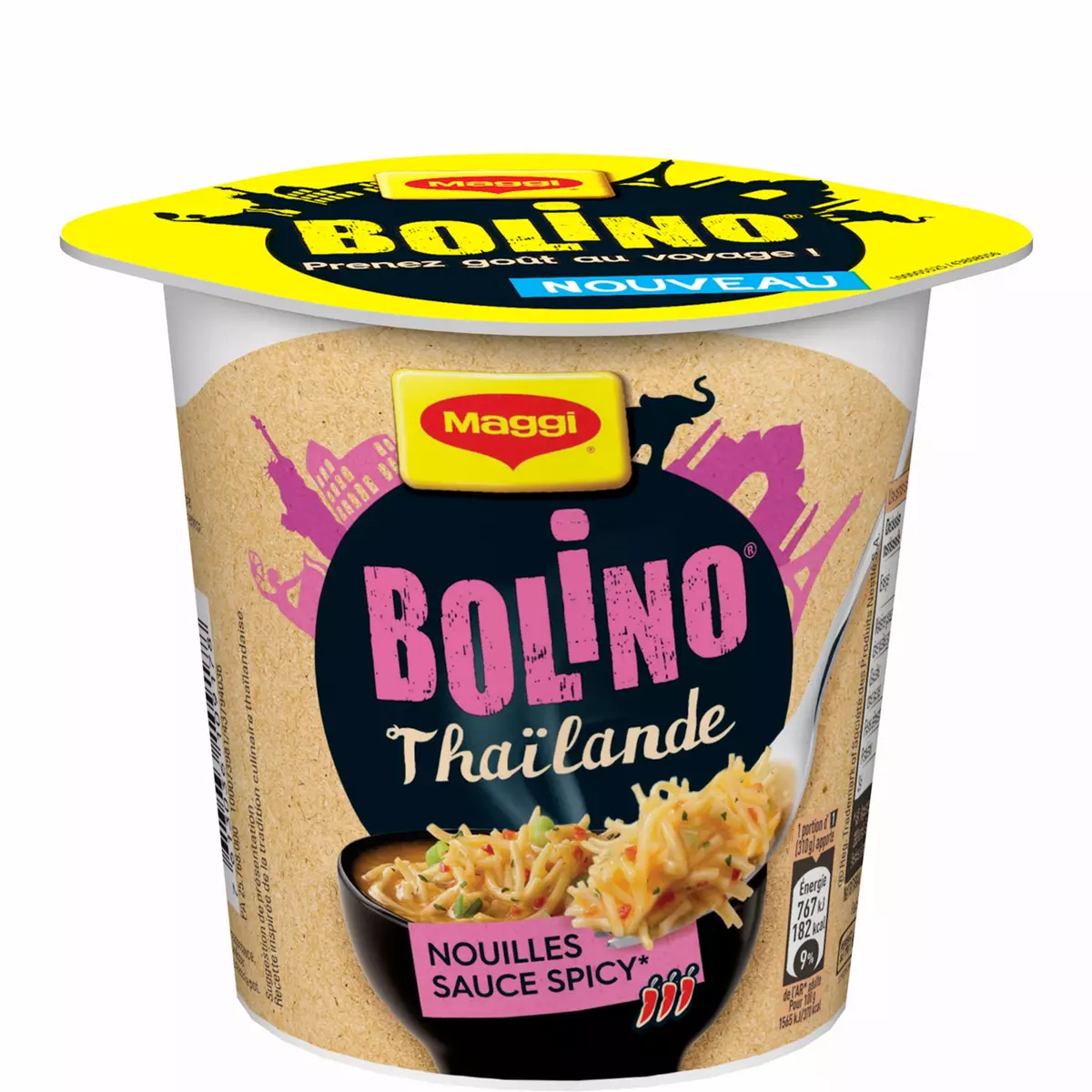 BOLINO Bolino Thailande nouilles sauce spicy 49g