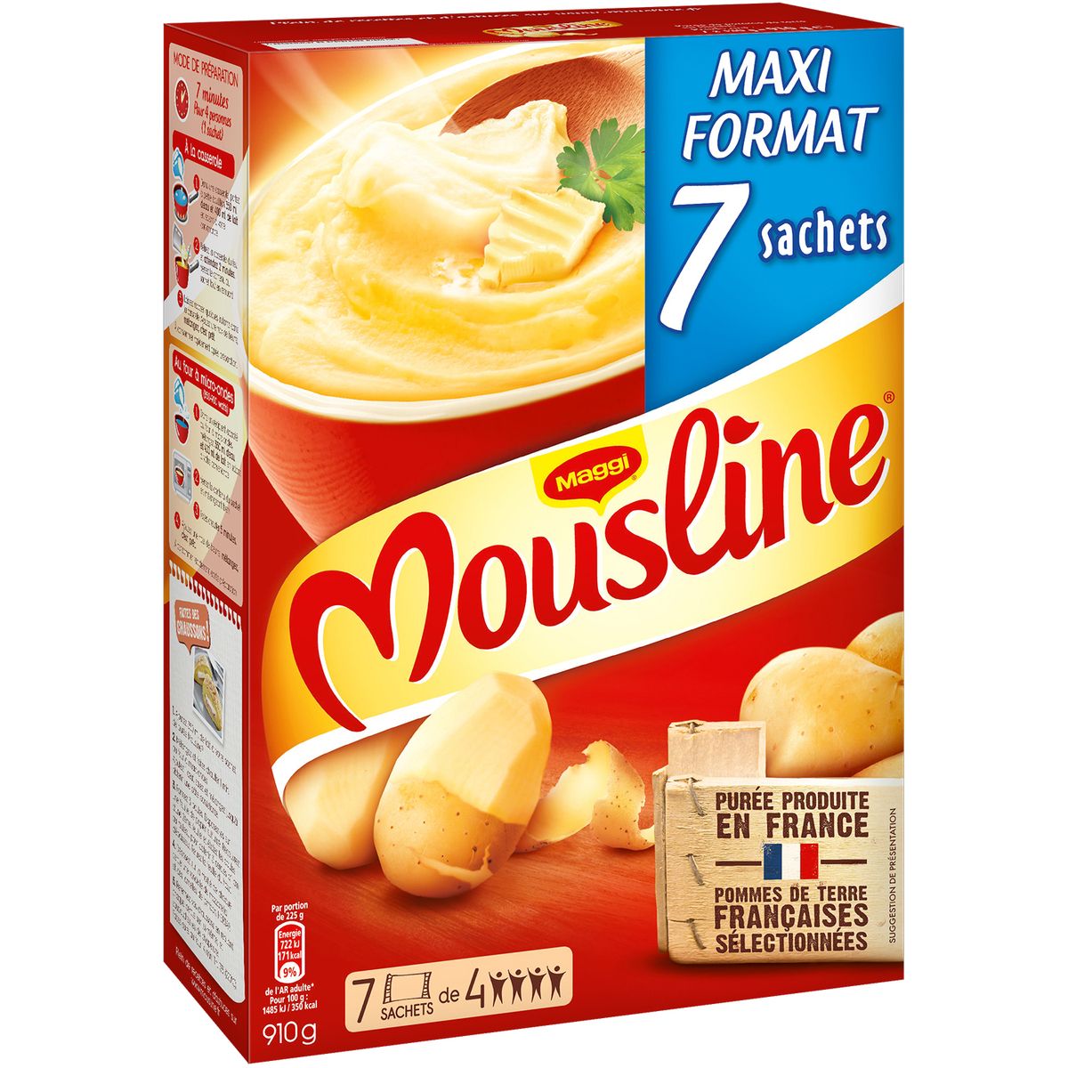 MOUSLINE Mousline purée nature 7x130g