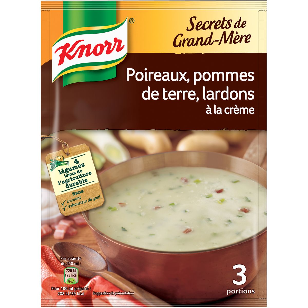 KNORR Knorr soupe secret grand mère poireaux, pdt, lardons 105g