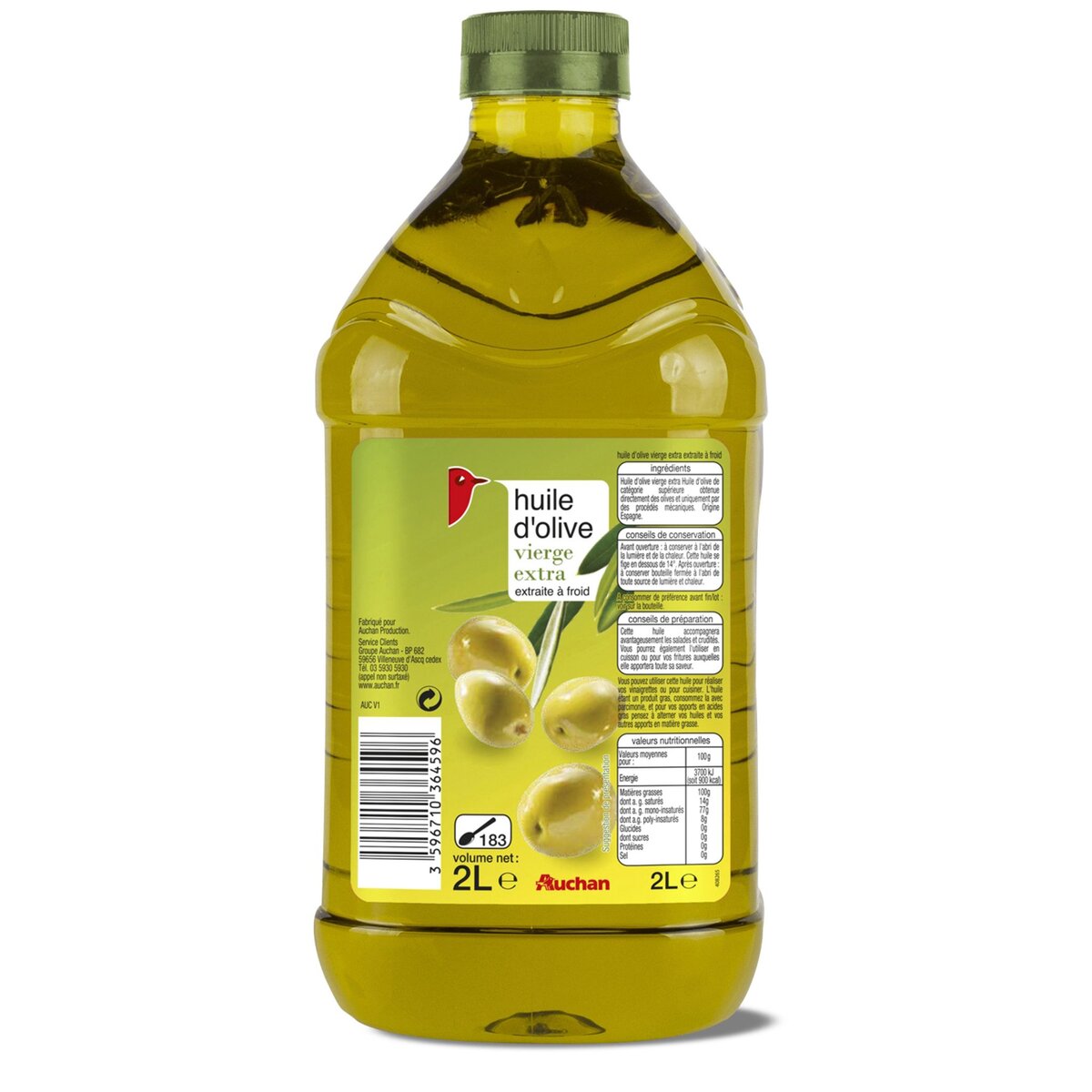 AUCHAN Auchan huile d'olive extra-vierge 2l