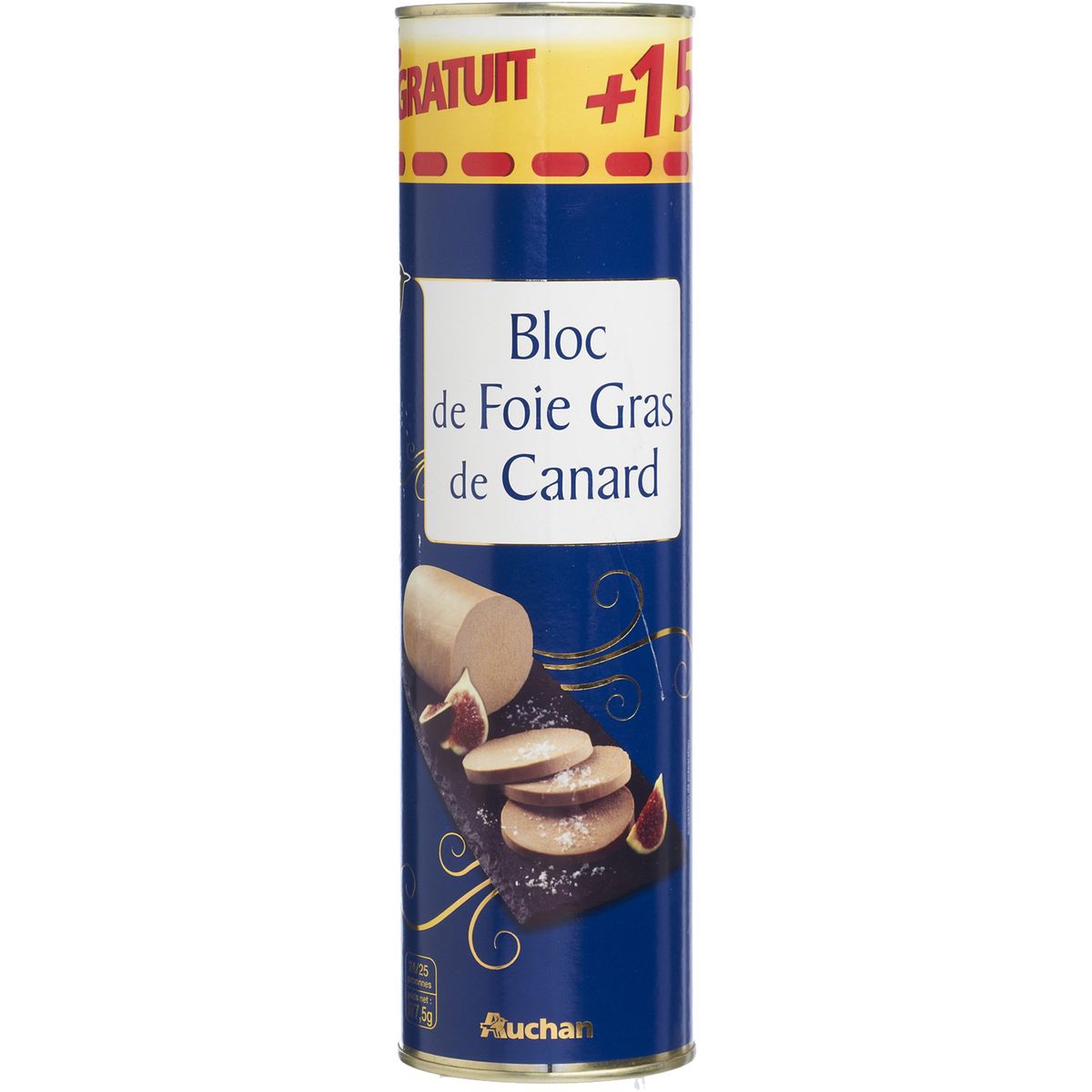 AUCHAN Auchan foie gras de canard sans morceau 850g +15%offert