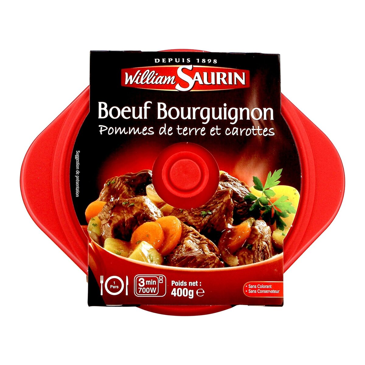 WILLIAM SAURIN Cocottes boeuf bourguignon 400g