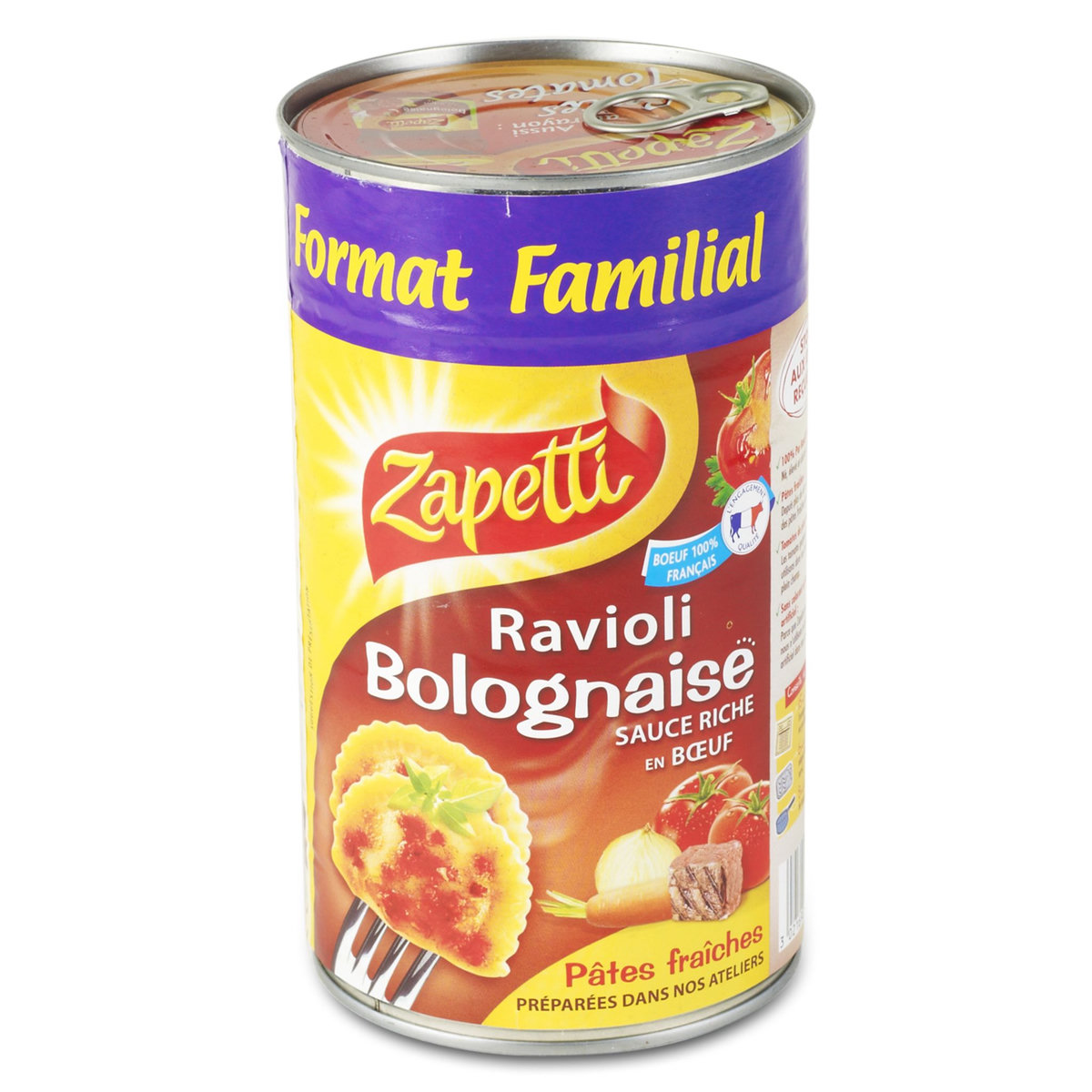 ZAPETTI Zapetti Ravioli bolognaise riche en boeuf 1.2kg pas cher ...