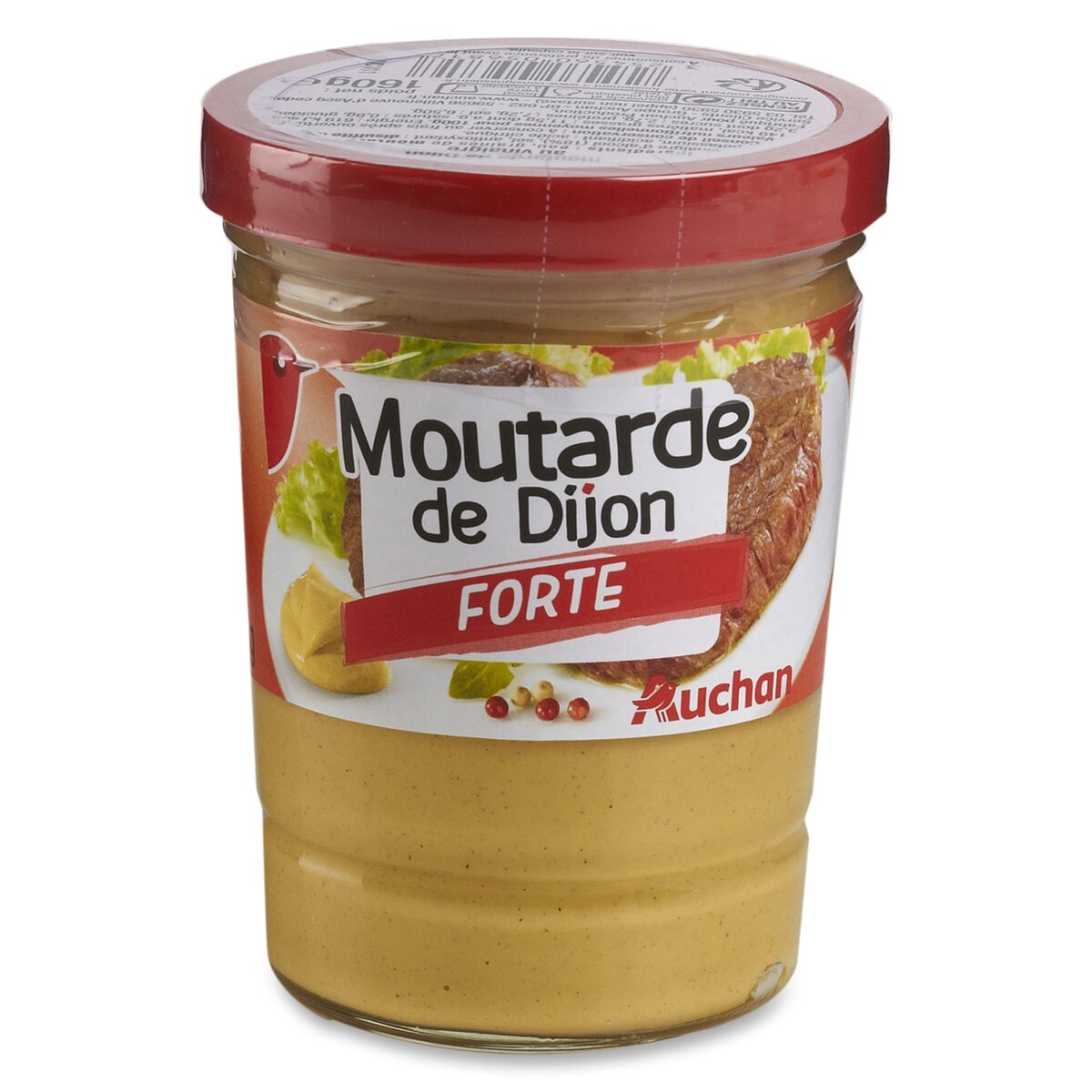 AUCHAN Auchan moutarde de Dijon forte verre fun 160g