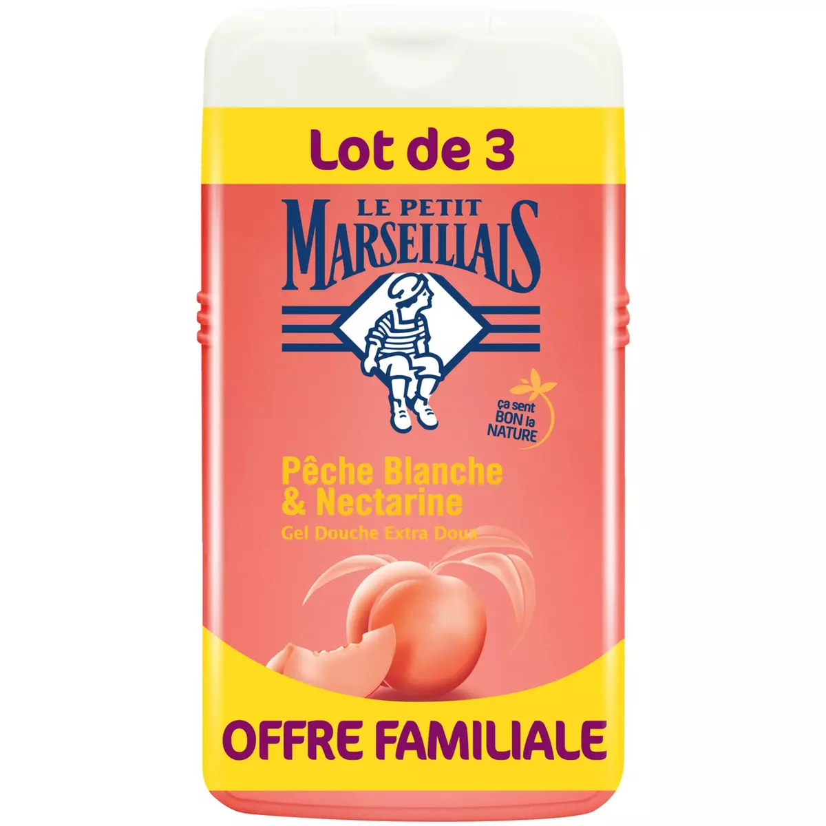 LE PETIT MARSEILLAIS Le Petit Marseillais Gel douche extra doux nectarine pêche blanche 3x250ml 3x250ml