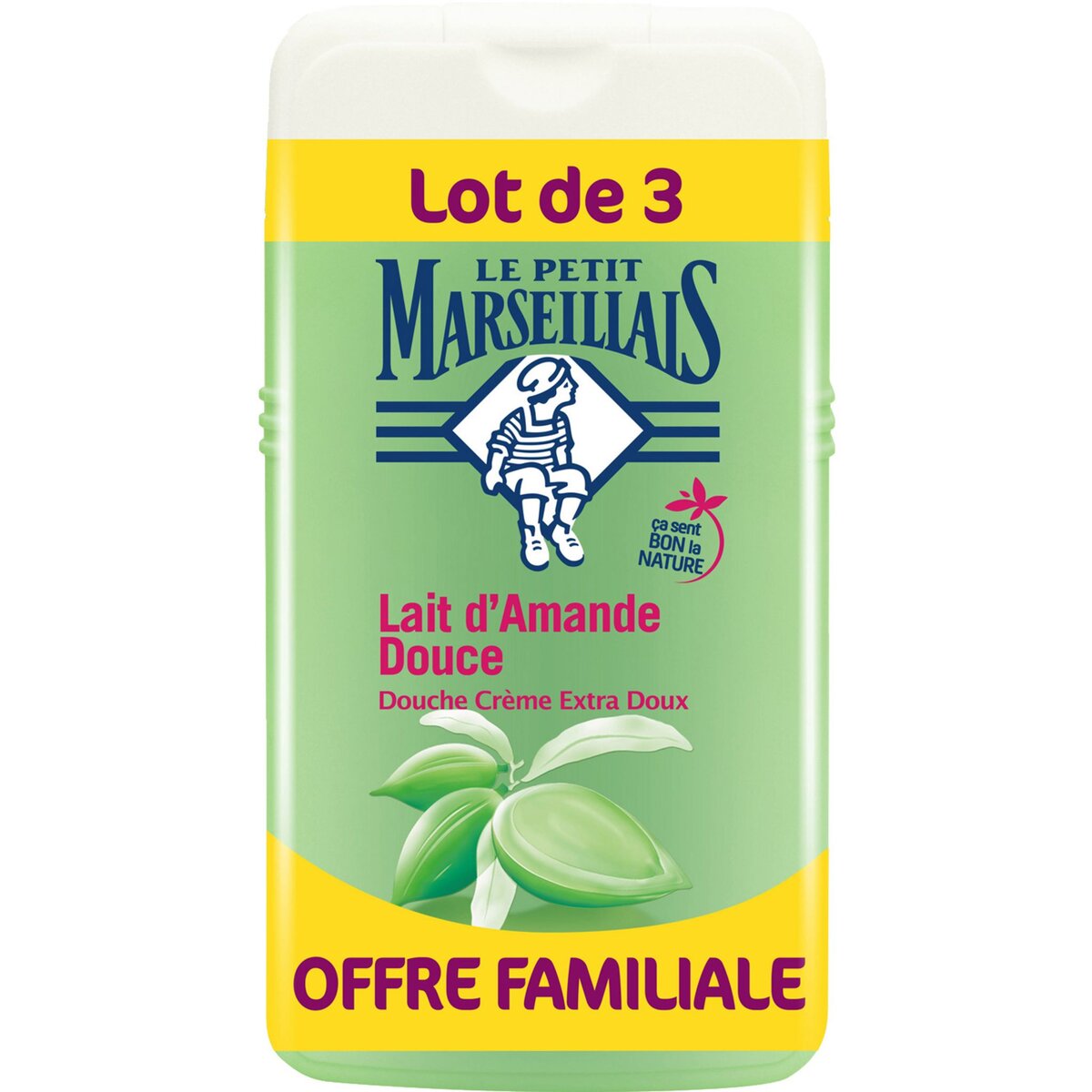 LE PETIT MARSEILLAIS Le Petit Marseillais Crème douche au lait d'amande douce 3x250ml 3x250ml