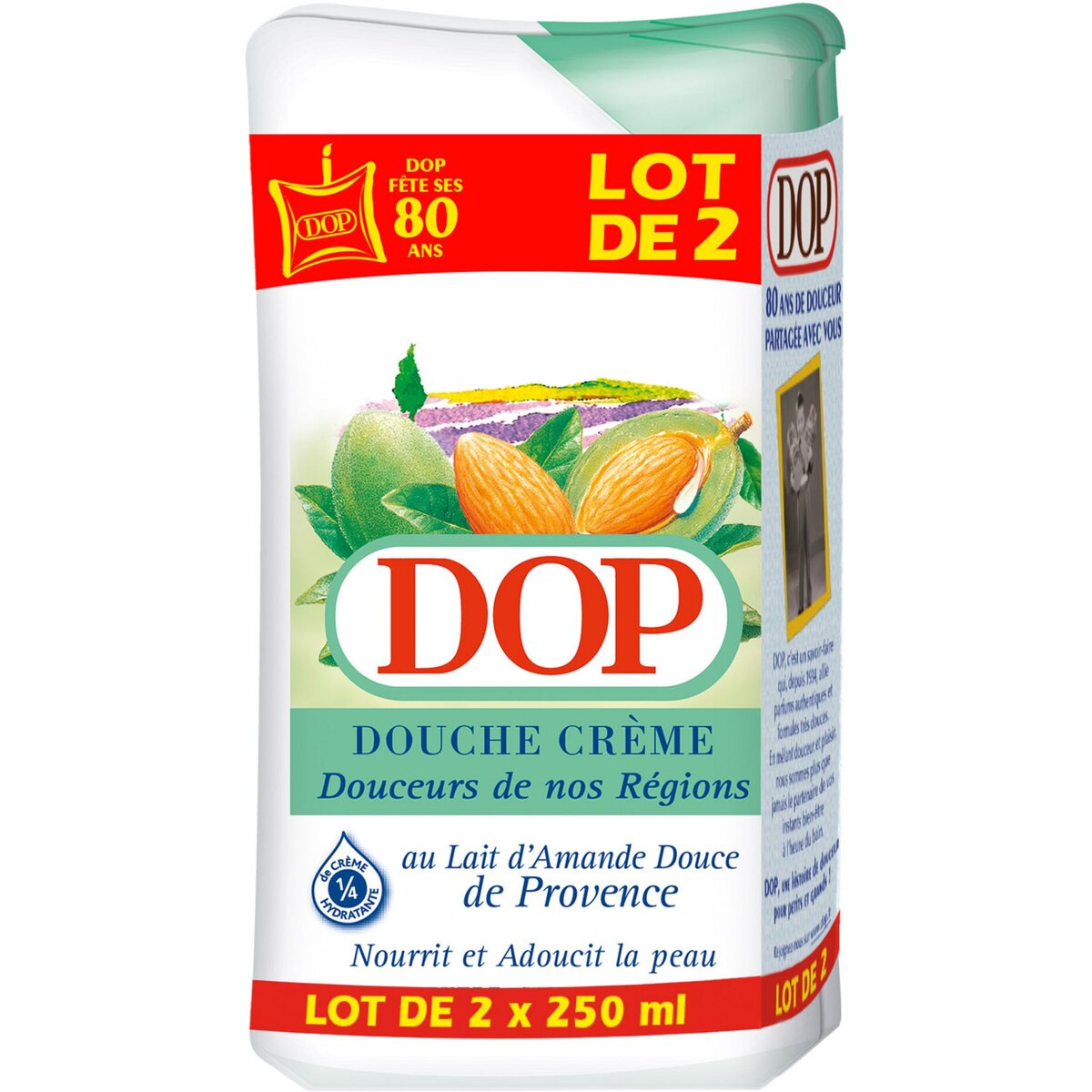 DOP Douceurs De Nos Régions Crème de douche au lait d'amande douce 2x250ml