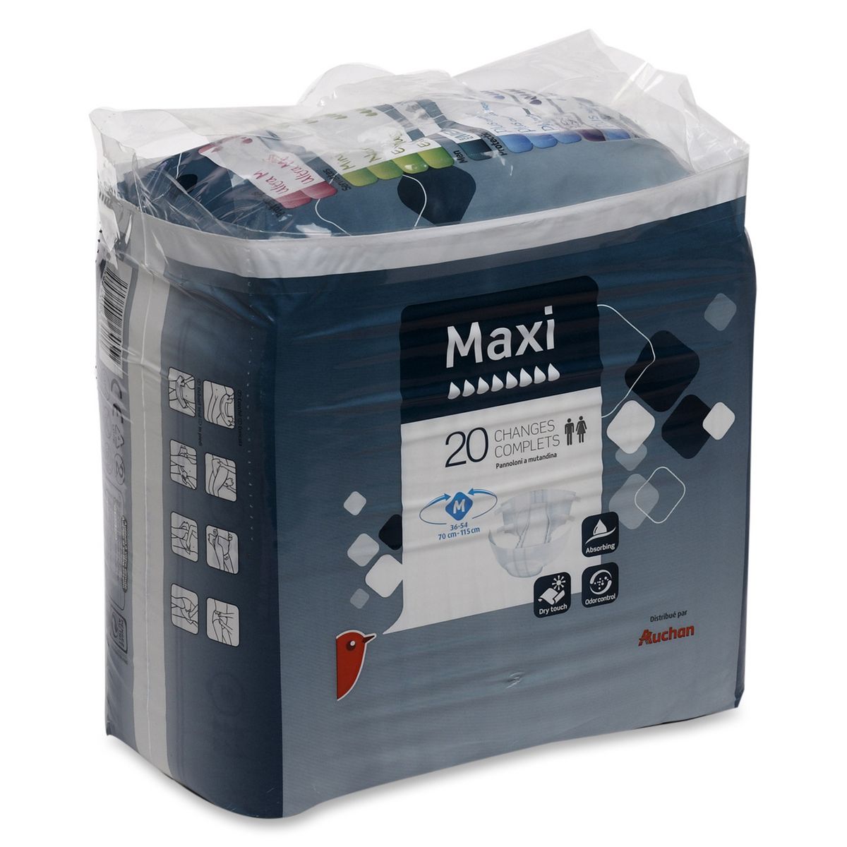 AUCHAN Changes complets pour incontinence adulte taille M 20 changes