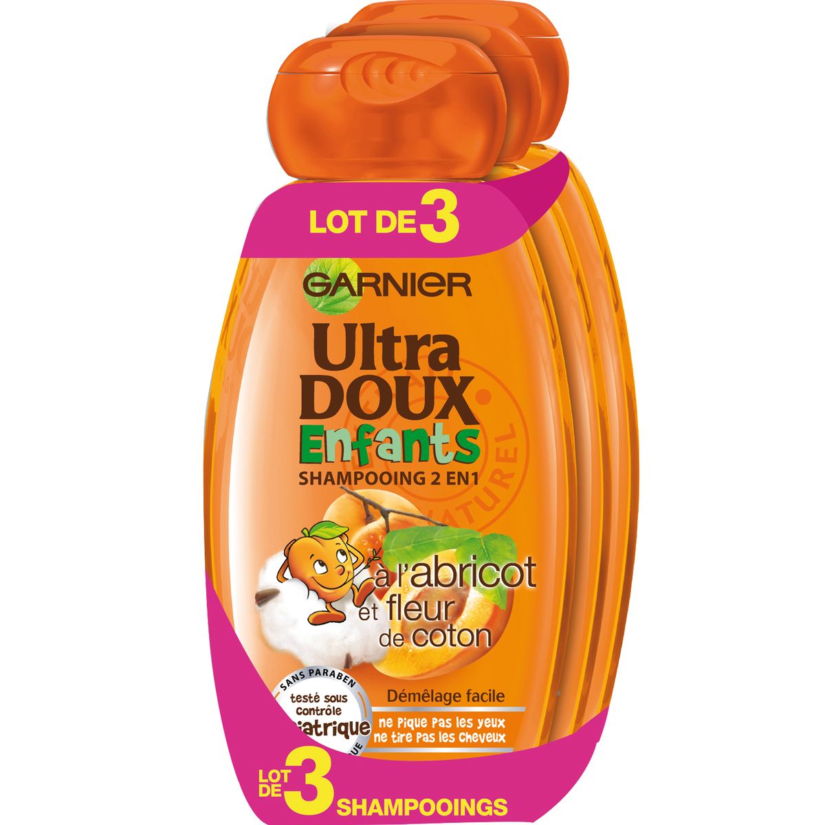 GARNIER ULTRA DOUX Garnier Ultra Doux shampooing enfant à l'abricot 3x250ml