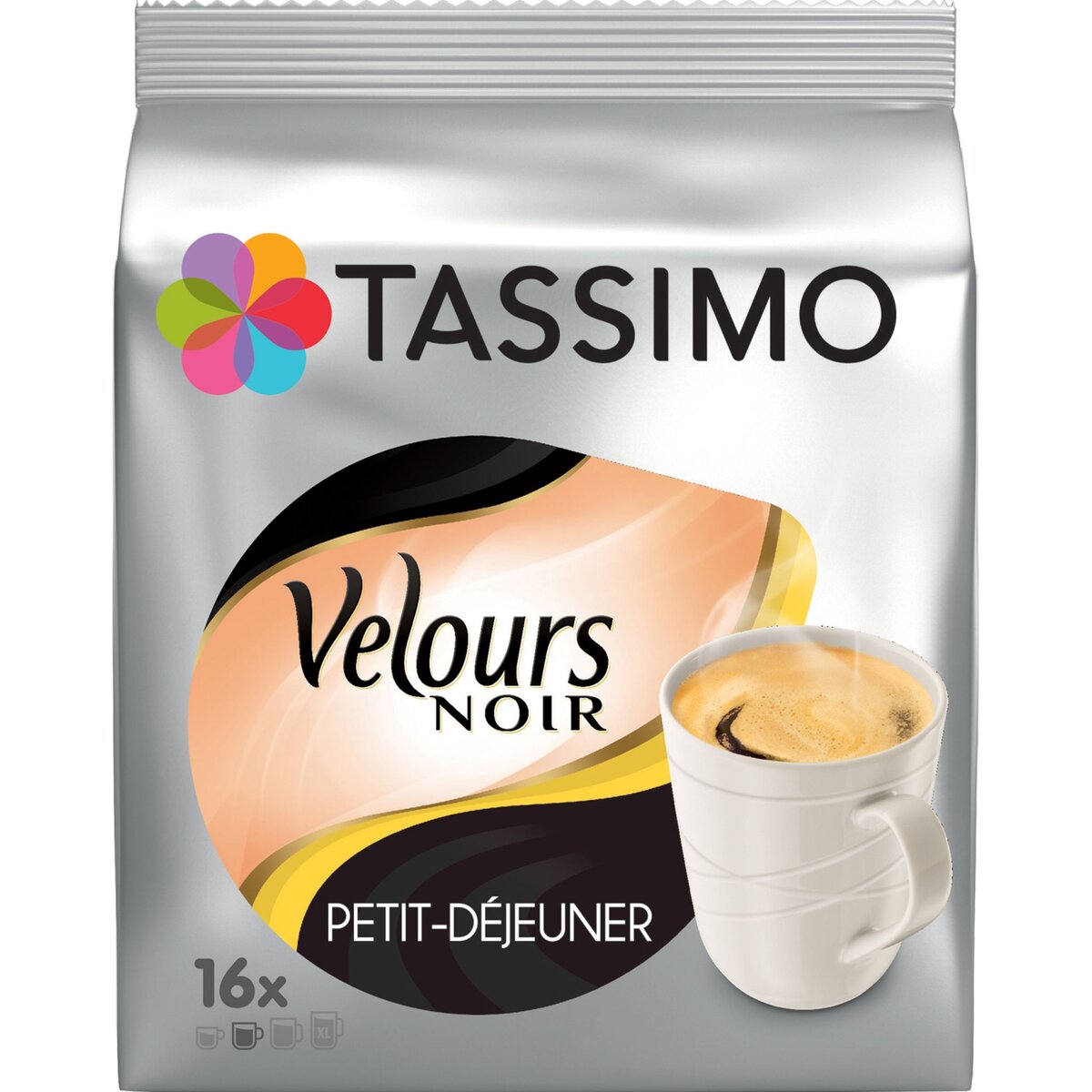 TASSIMO Tassimo velours noir petit déjeuner dosette x16 -128g pas cher 