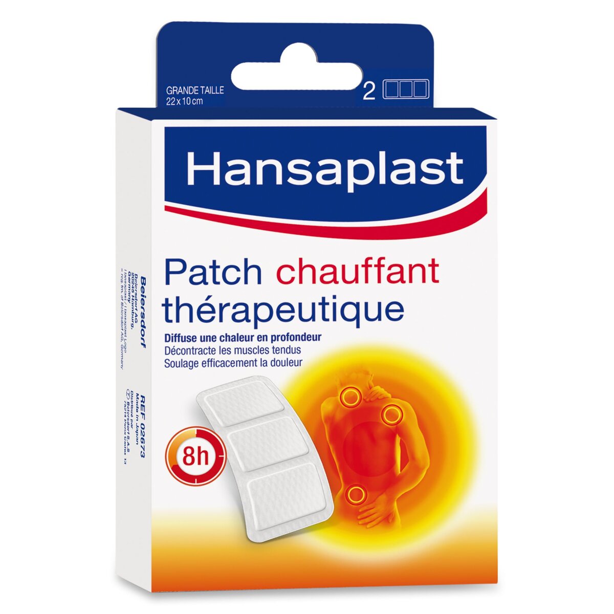 HANSAPLAST Hansaplast Patch chauffant thérapeutique grande taille x2 22cmx10cm 2 patchs