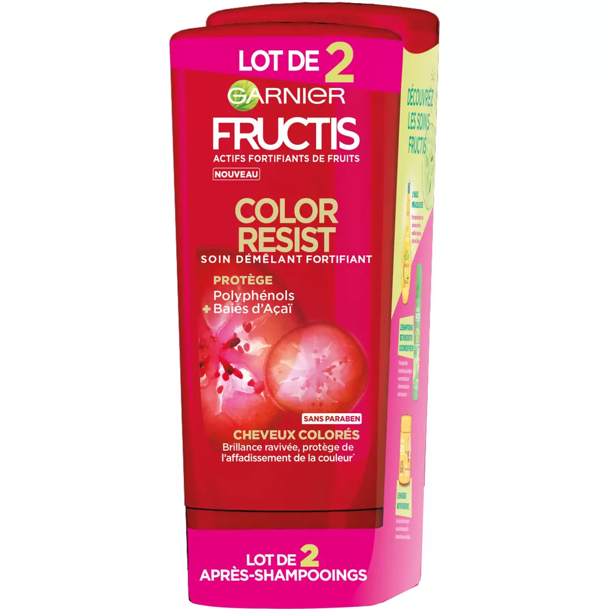 FRUCTIS Color Resist soin démêlant fortifiant cheveux colorés 2x200ml