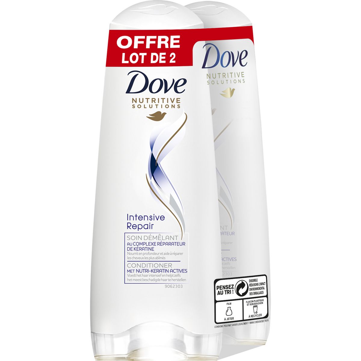 DOVE Dove après shampooing intense care 2x200ml