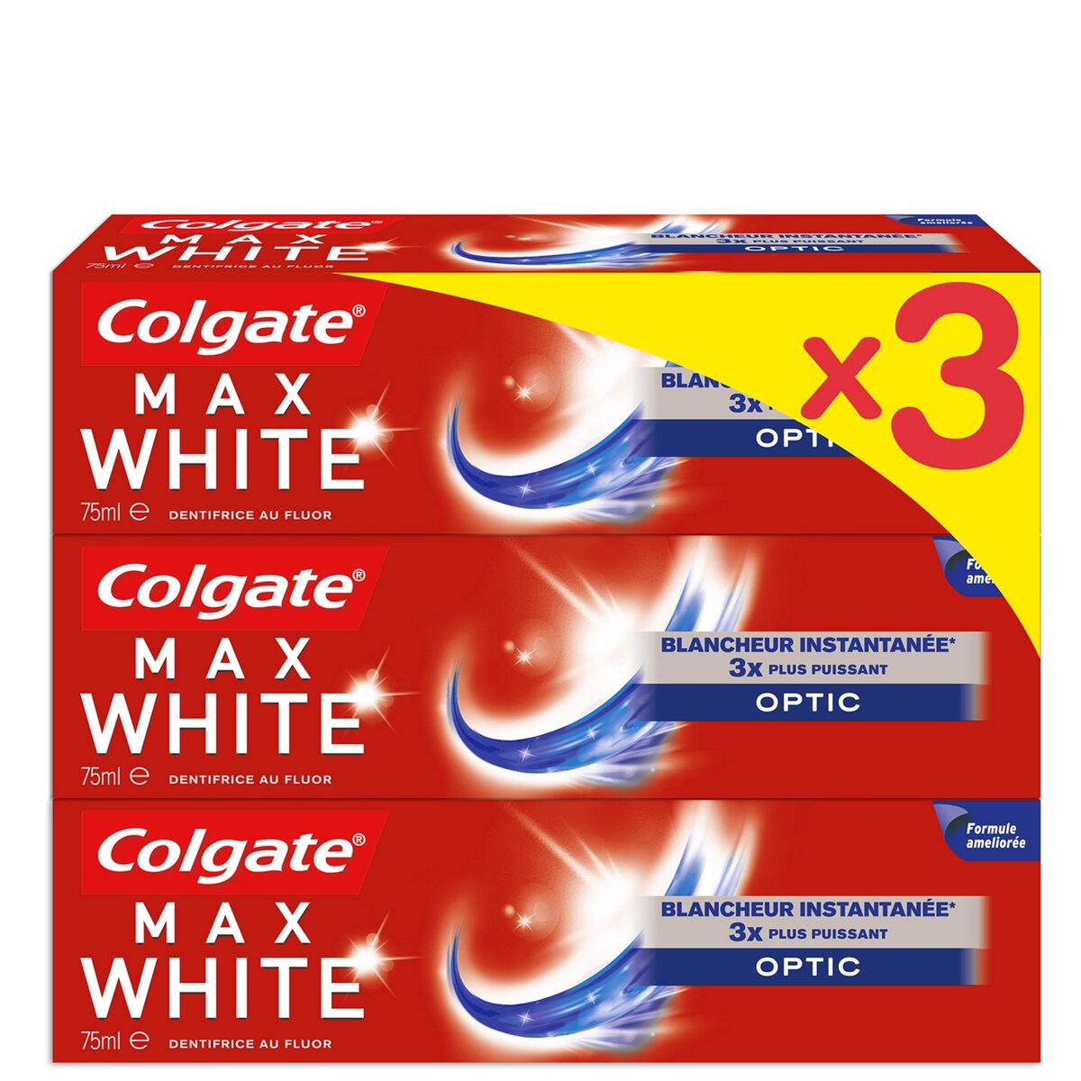 COLGATE Colgate dentifrice maxi white one 3x75ml