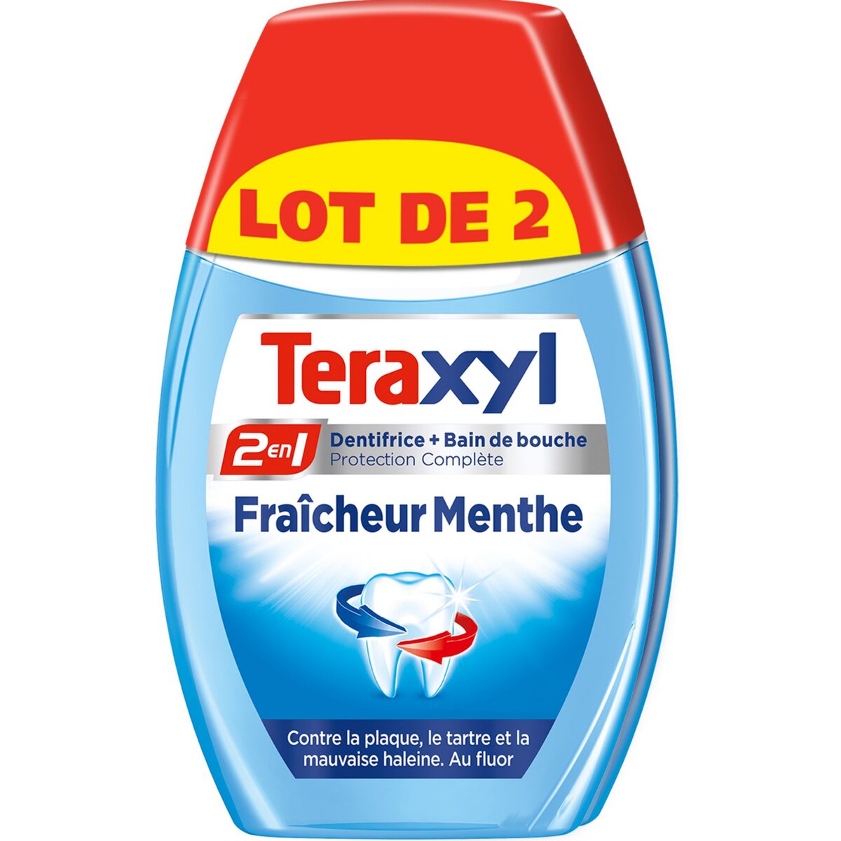 TERAXYL Dentifrice 2en1 fraîcheur menthe 2x75ml