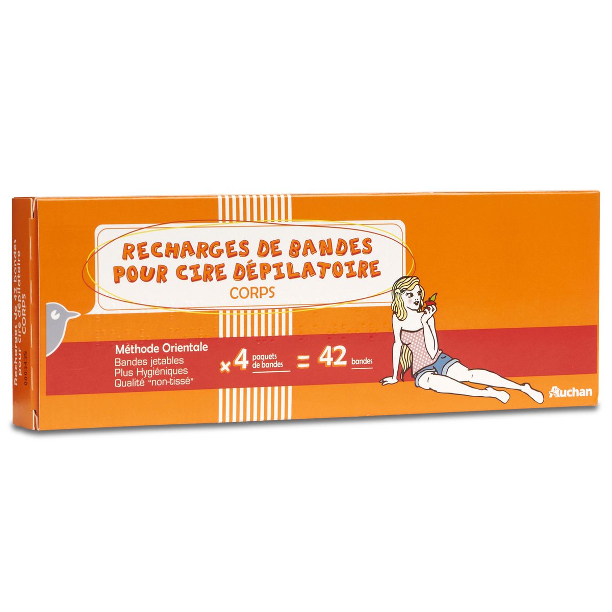 AUCHAN Auchan recharge de bande pour dépilatoire 3x14